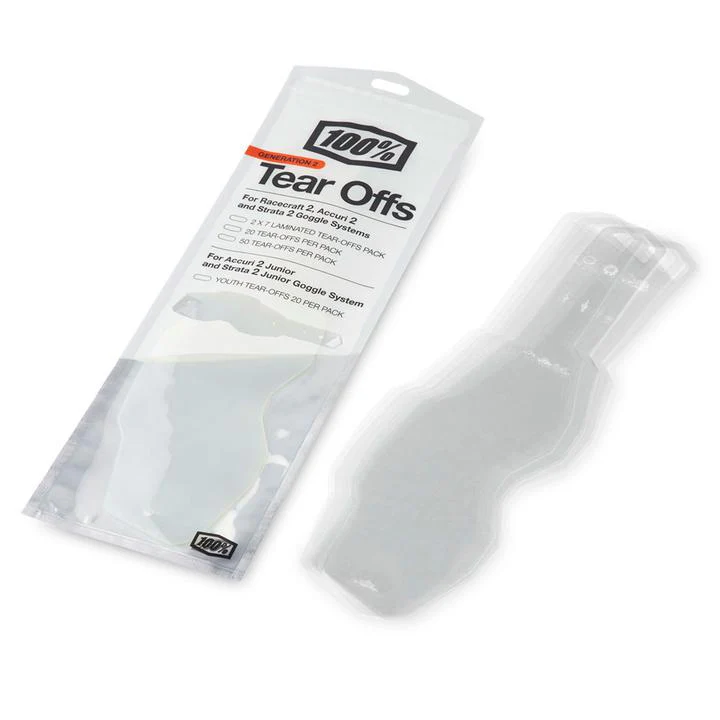 100 Percent 2.0 Tear-Offs - 20Pk