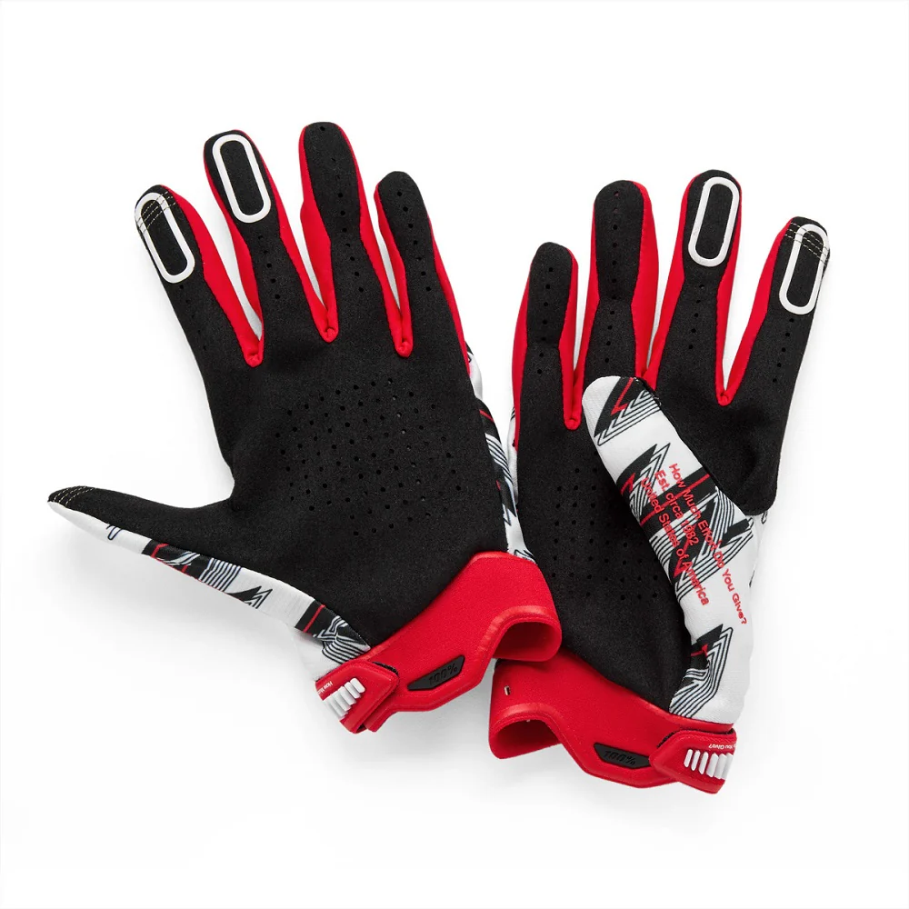 100% Ridefit Gloves - Red - Image 2