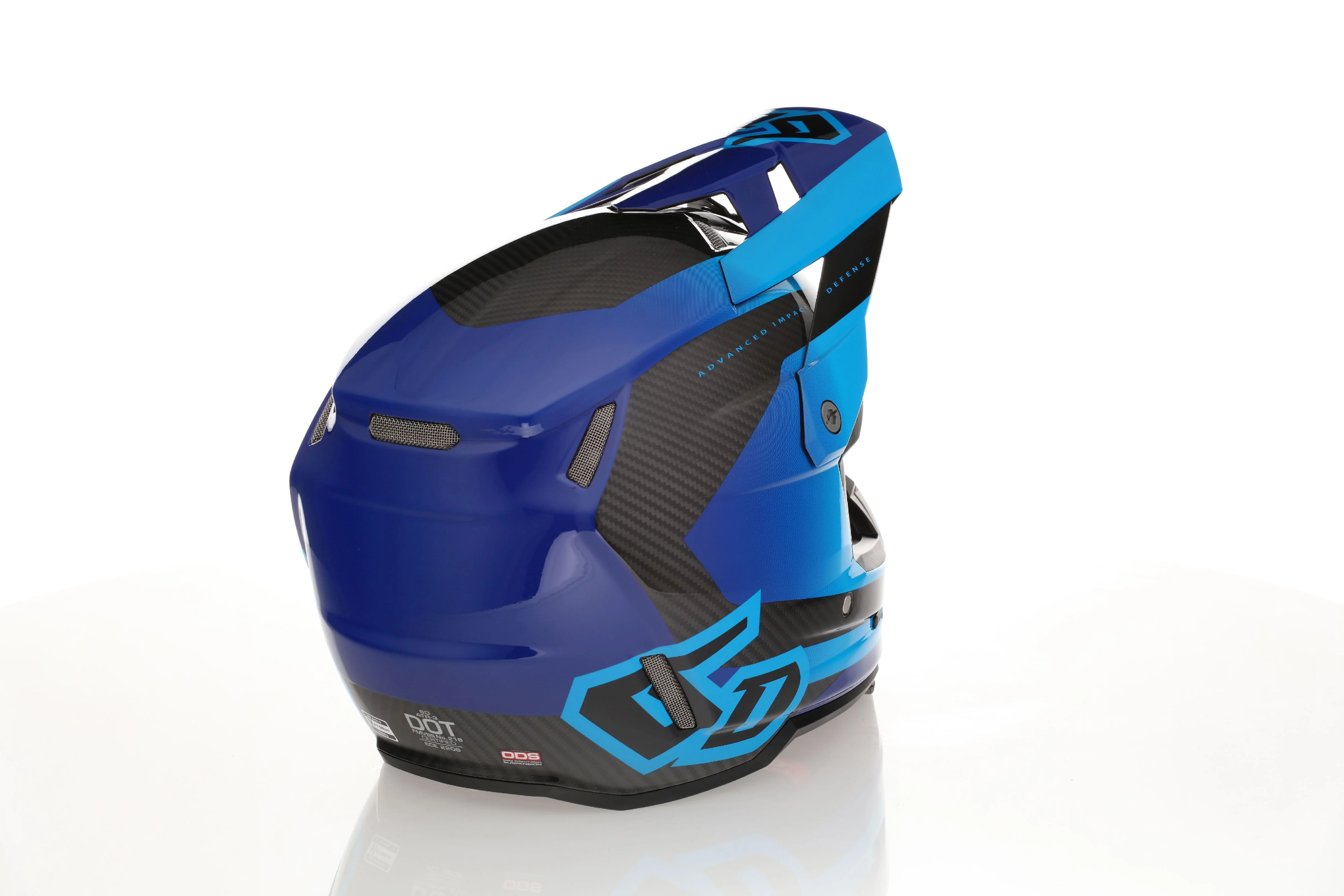 6D ATR-3 Helmet Pure - Gloss Cyan Blue - Image 2