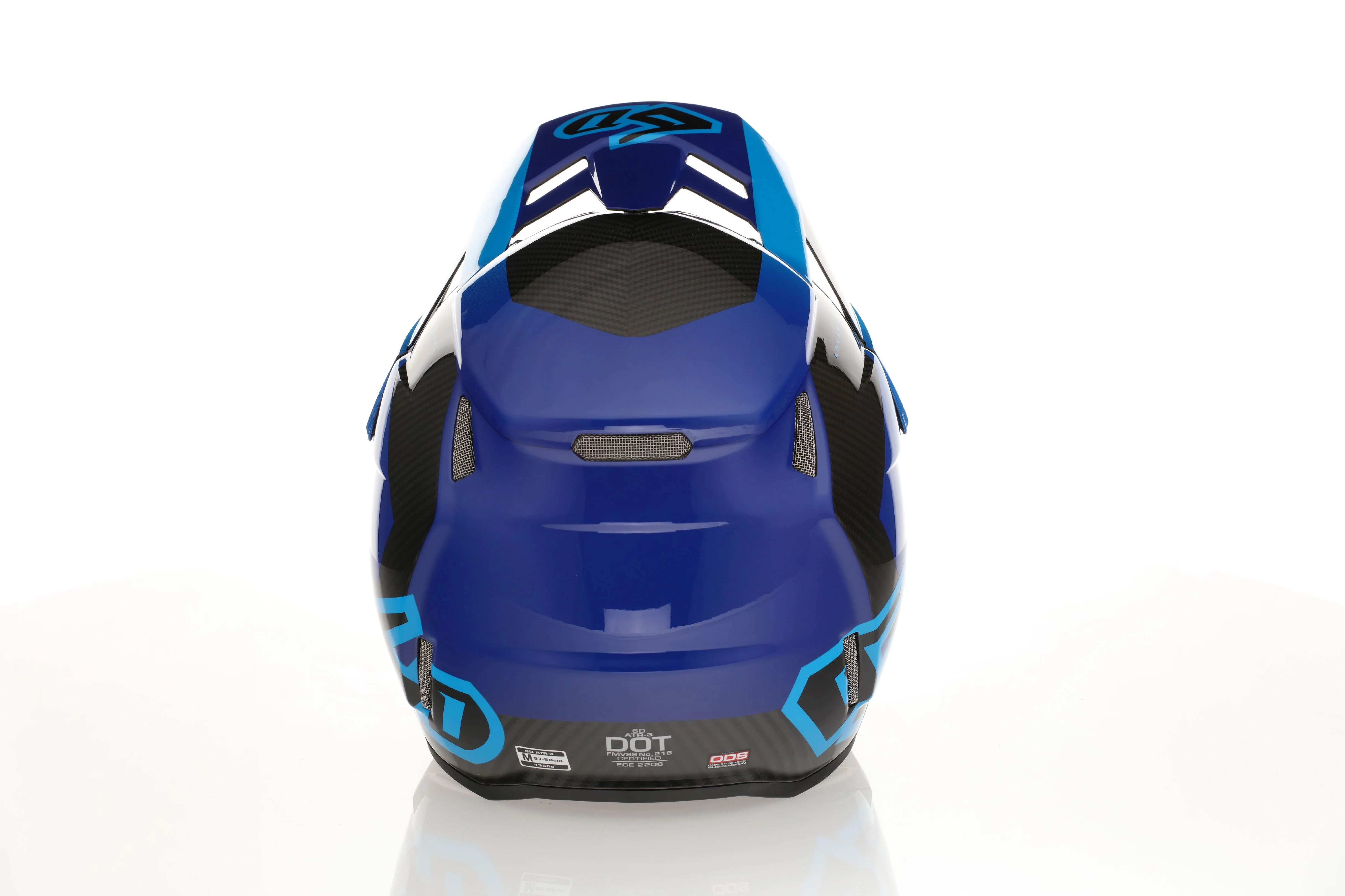 6D ATR-3 Helmet Pure - Gloss Cyan Blue - Image 3