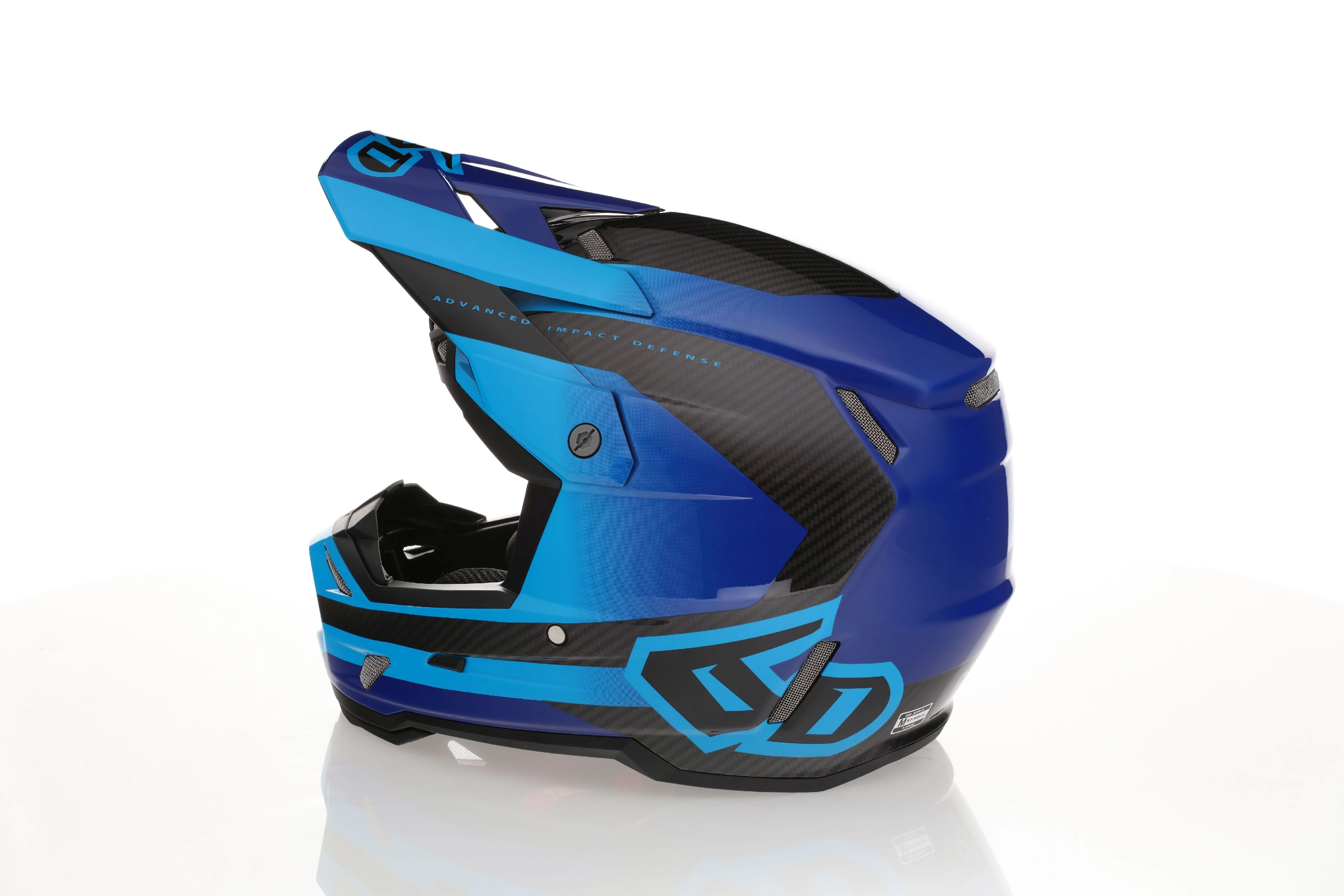 6D ATR-3 Helmet Pure - Gloss Cyan Blue - Image 5