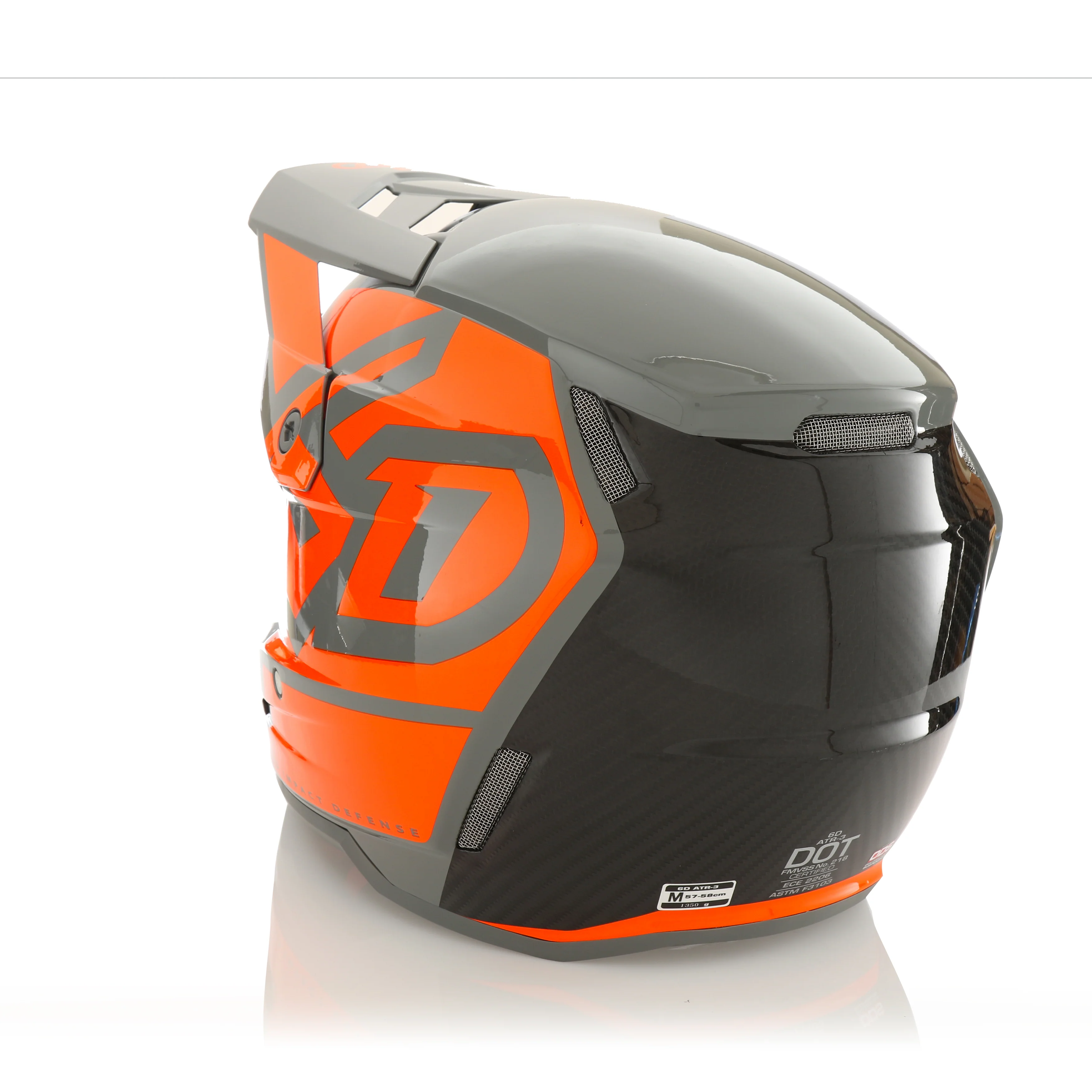6D ATR-3 Hex Helmet - Neon Orange - Image 14