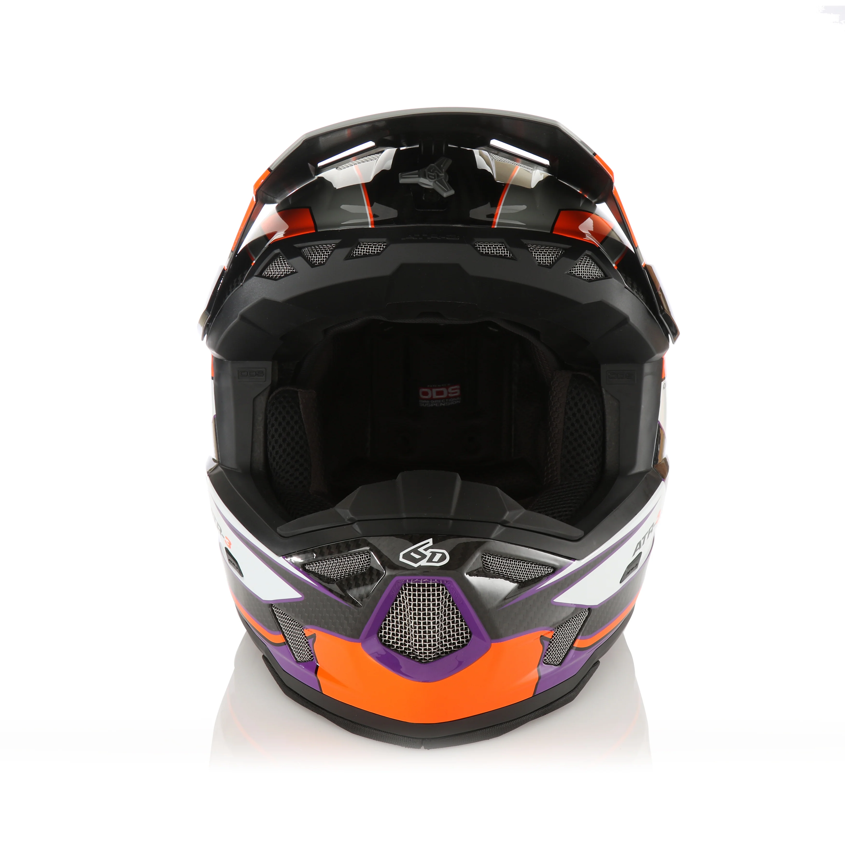 6D ATR-3 Hyper Helmet - Orange / Purple - Image 4