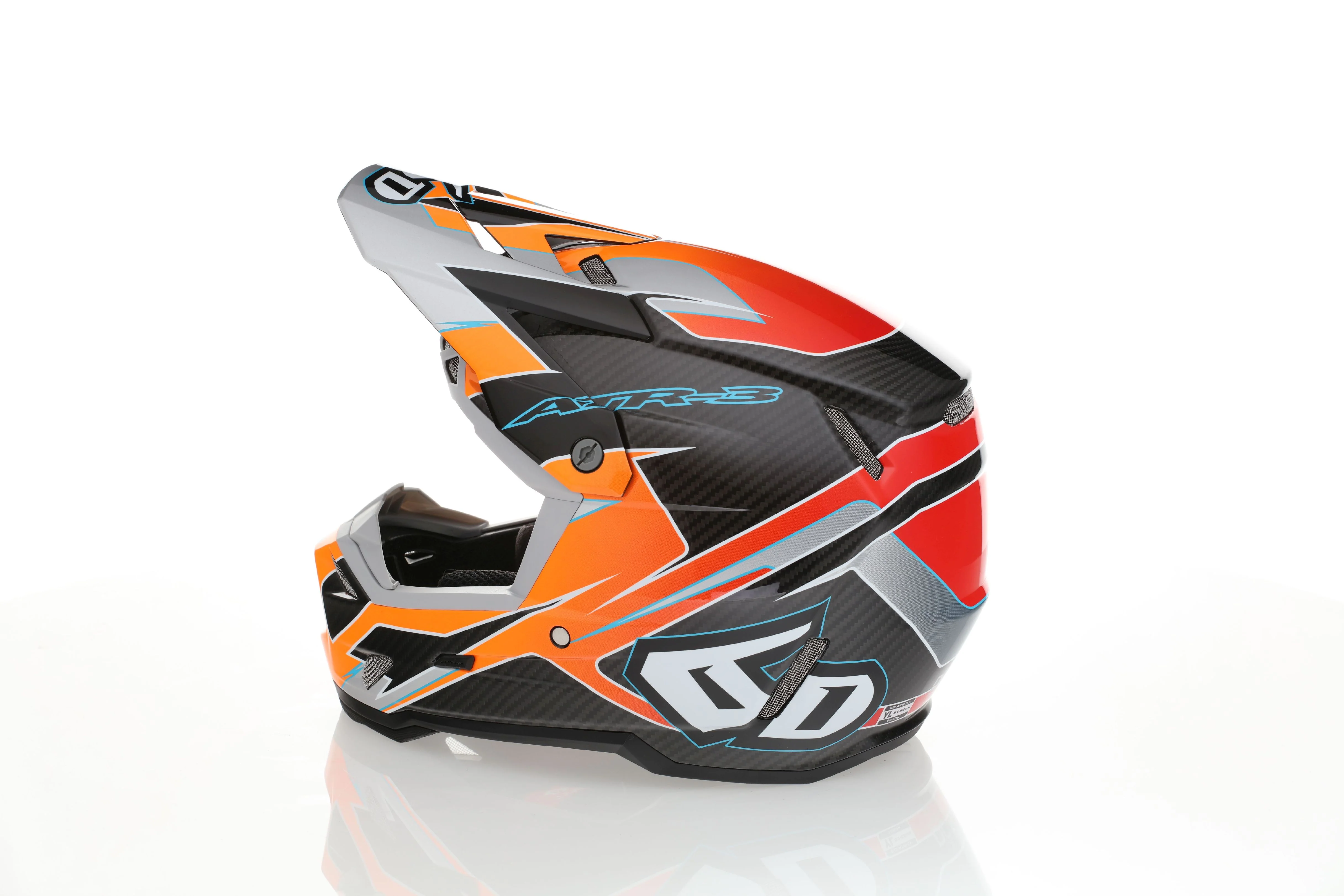 6D ATR-3Y Youth Helmet Reflex - Gloss Neon Orange - Image 5