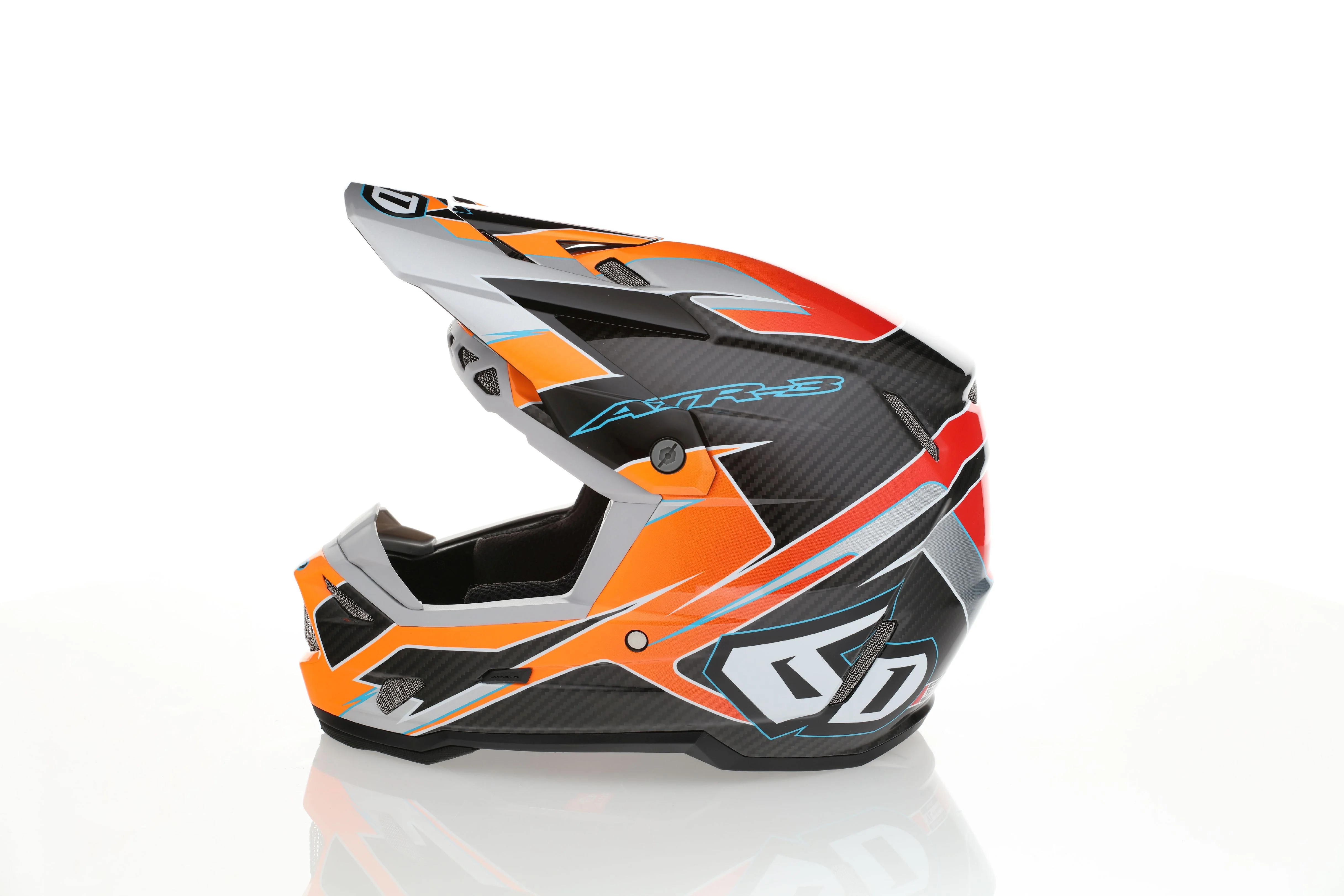6D ATR-3Y Youth Helmet Reflex - Gloss Neon Orange - Image 6