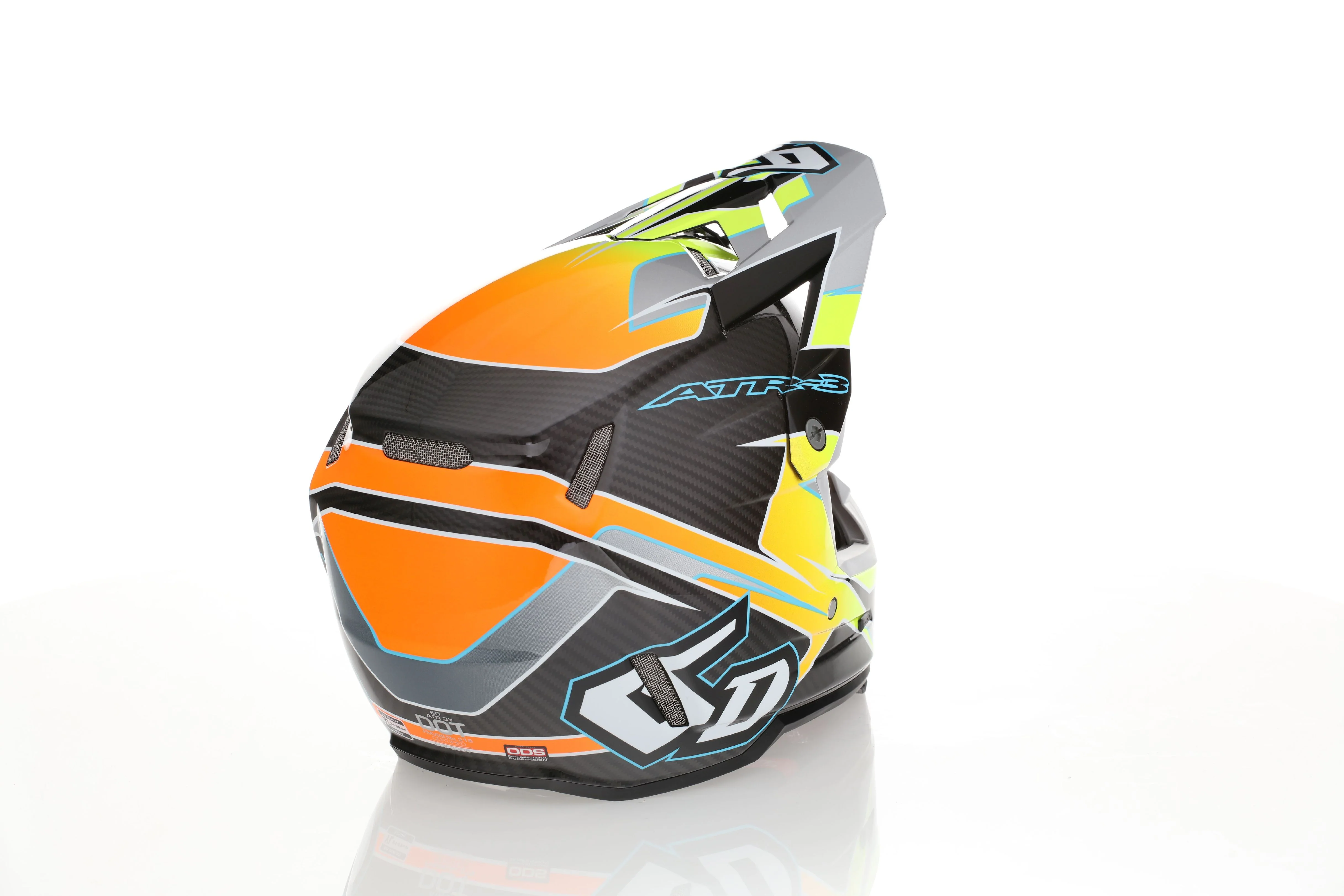 6D ATR-3Y Youth Helmet Reflex - Gloss Neon Yellow - Image 2
