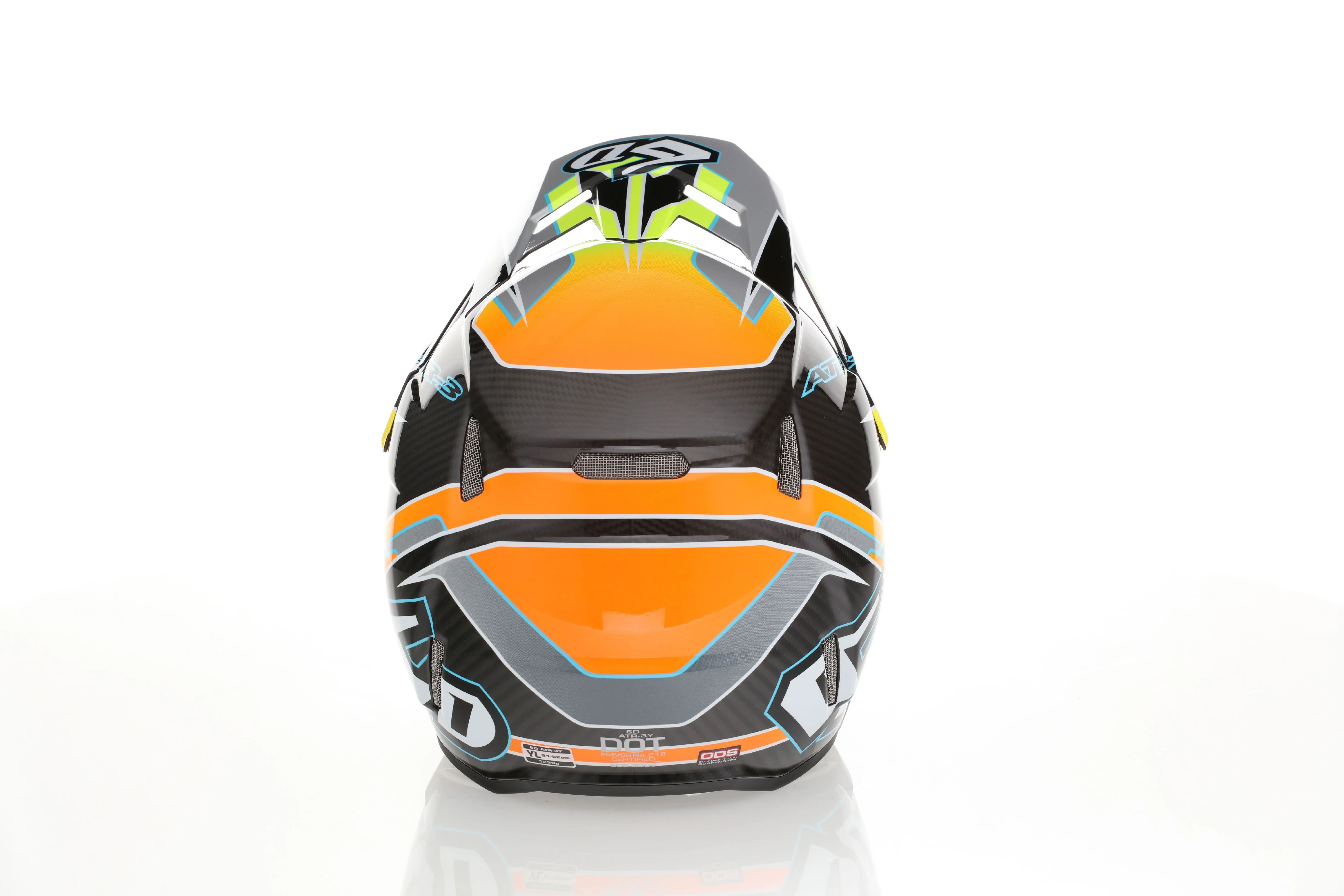 6D ATR-3Y Youth Helmet Reflex - Gloss Neon Yellow - Image 3