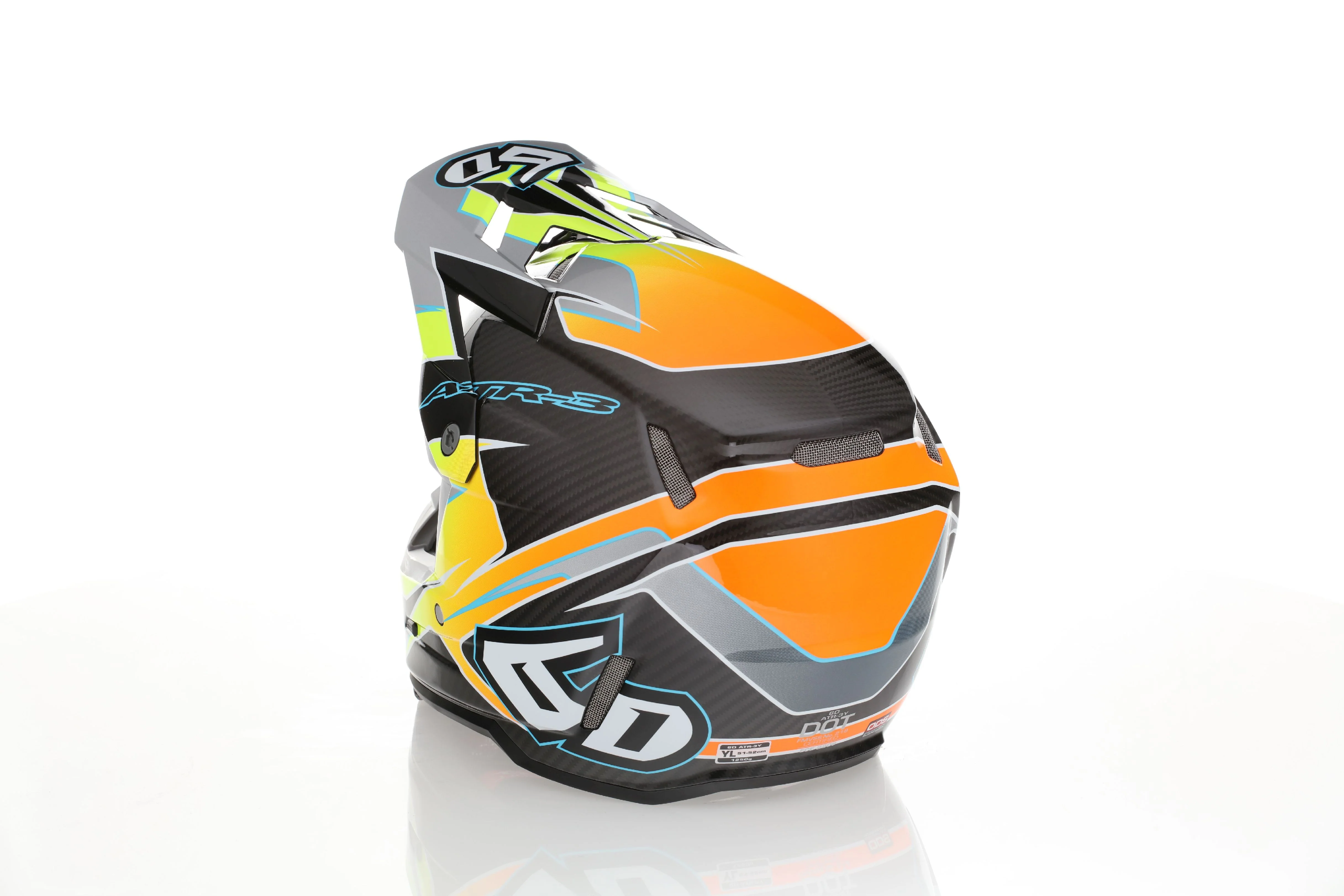 6D ATR-3Y Youth Helmet Reflex - Gloss Neon Yellow - Image 4
