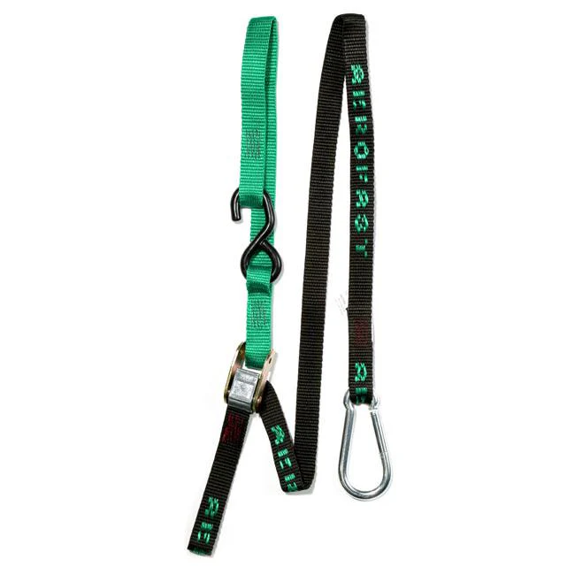 Aerofast MC2K Karabiner Tie Down 25mm - Green / Black (2 pack)