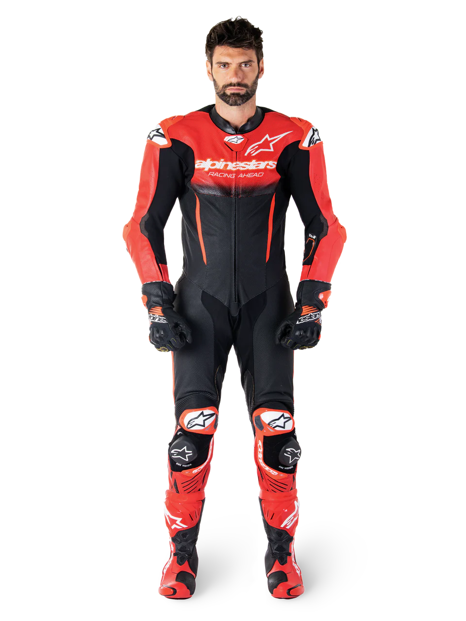 Alpinestars GPR7 1 Piece Leather Suit - Black / Red - Image 3