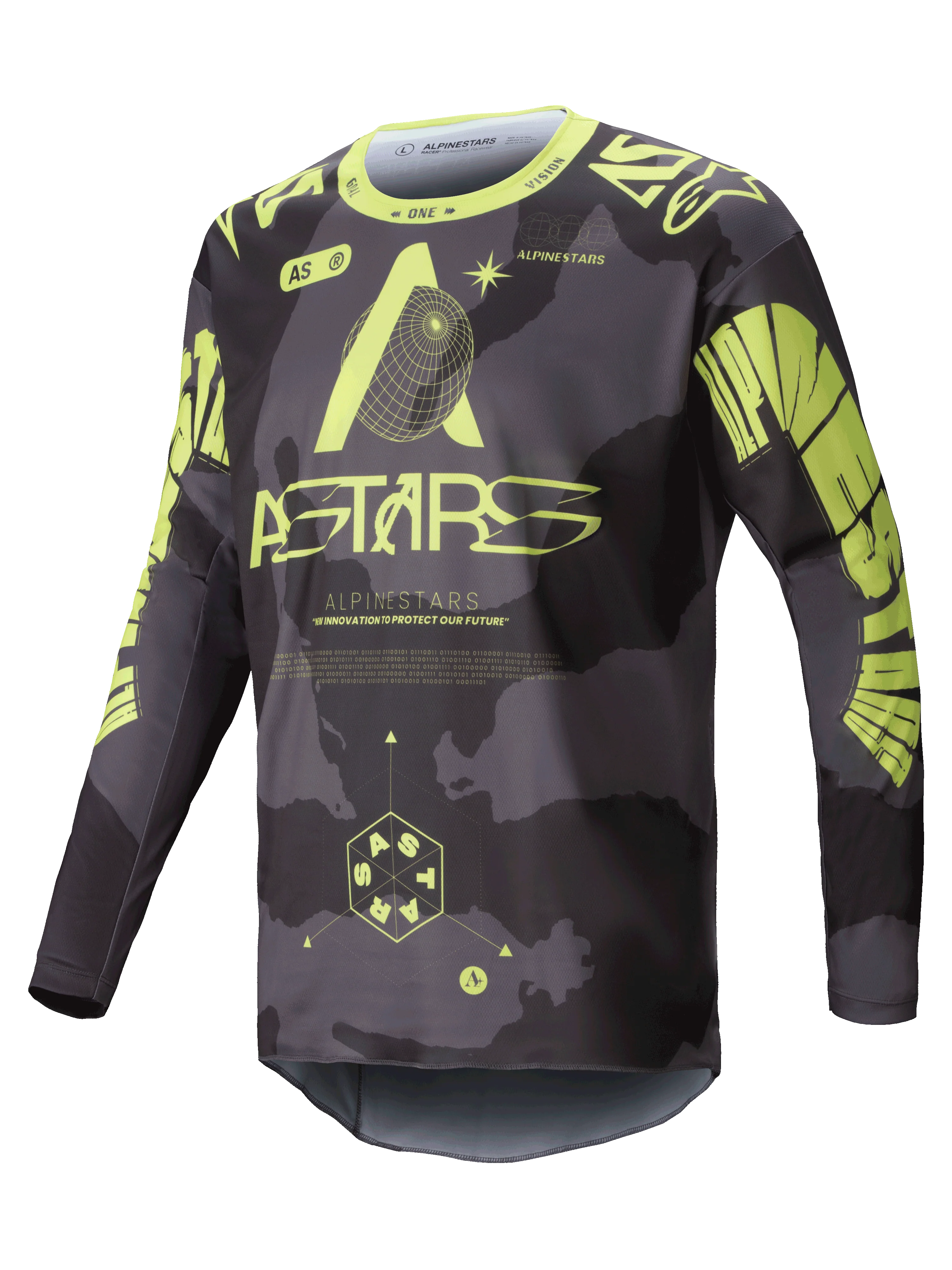 Alpinestars MX25 Racer Hollow Jersey - Camo / Fluro - Image 2