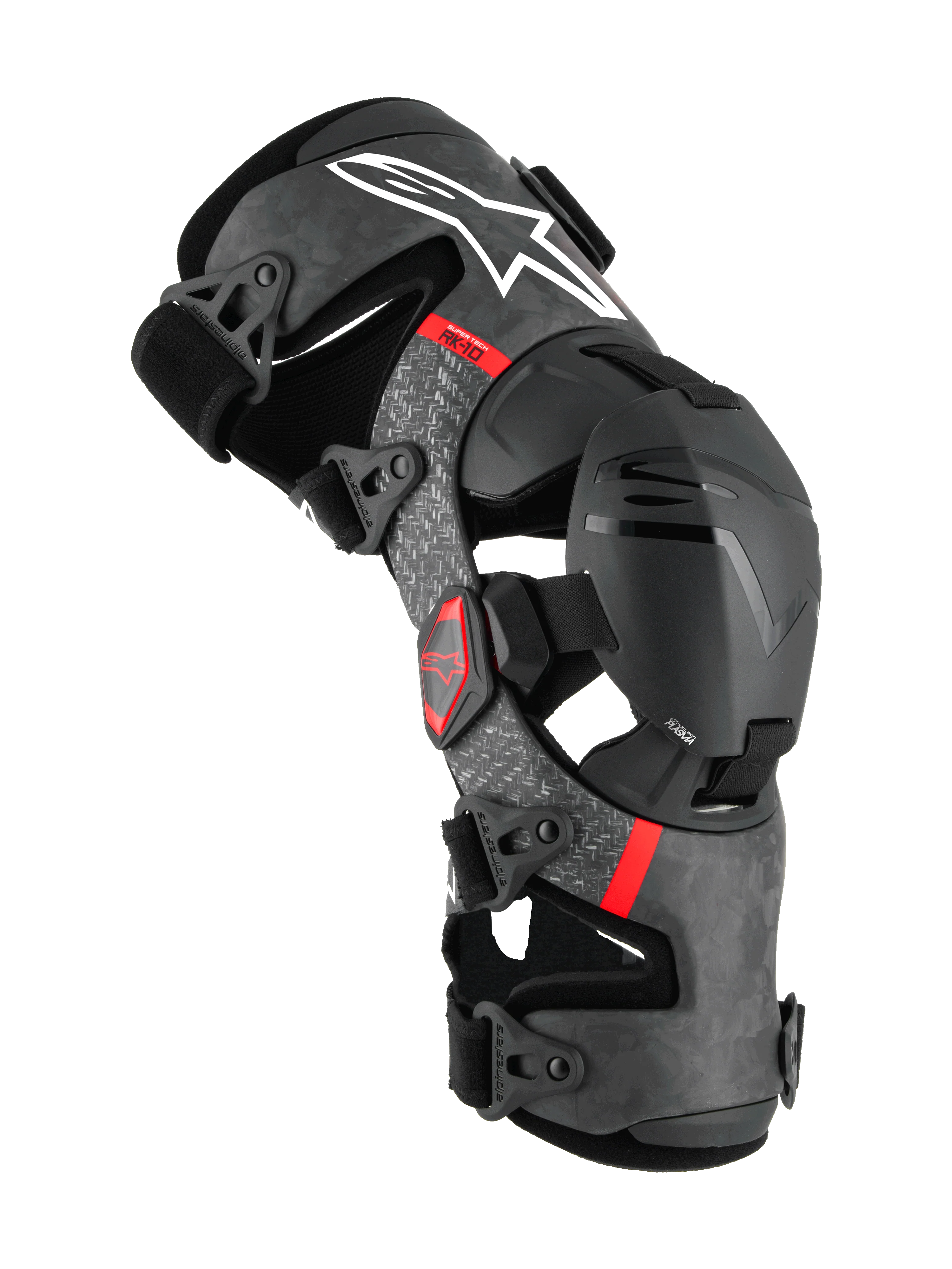Alpinestars RK-10 Plasma Knee Brace (Pair) - Black / Red - Image 2