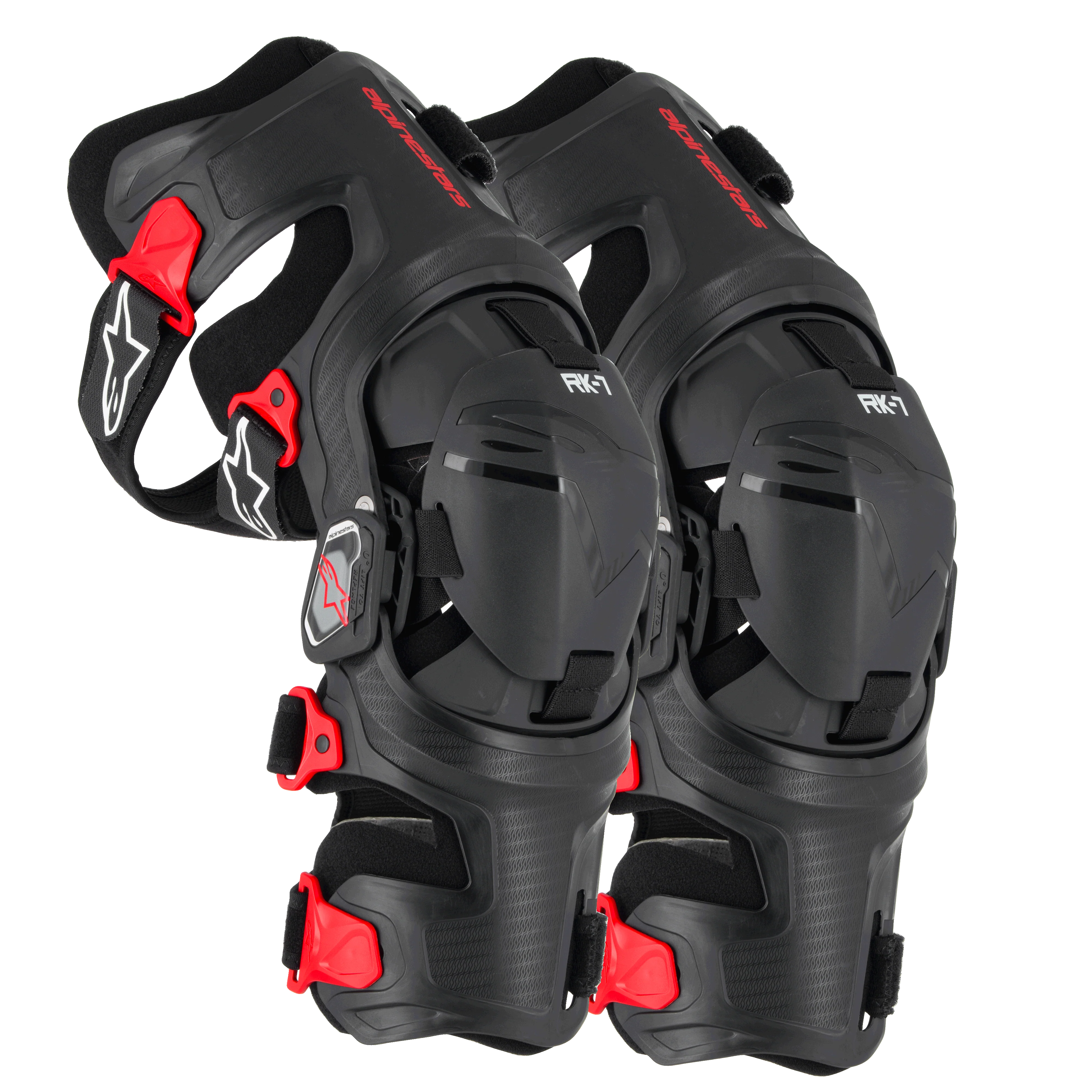 Alpinestars RK-7 Plasma Knee Brace (Pair) - Black / Red