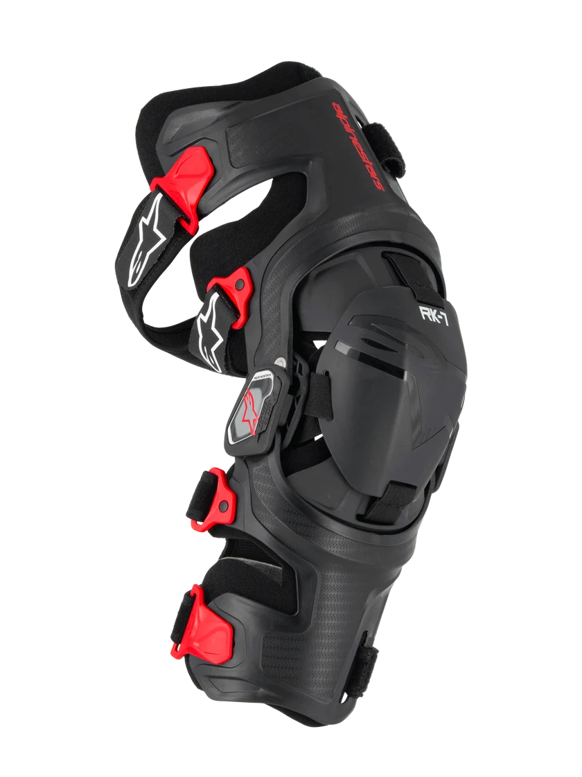 Alpinestars RK-7 Plasma Knee Brace (Pair) - Black / Red - Image 2
