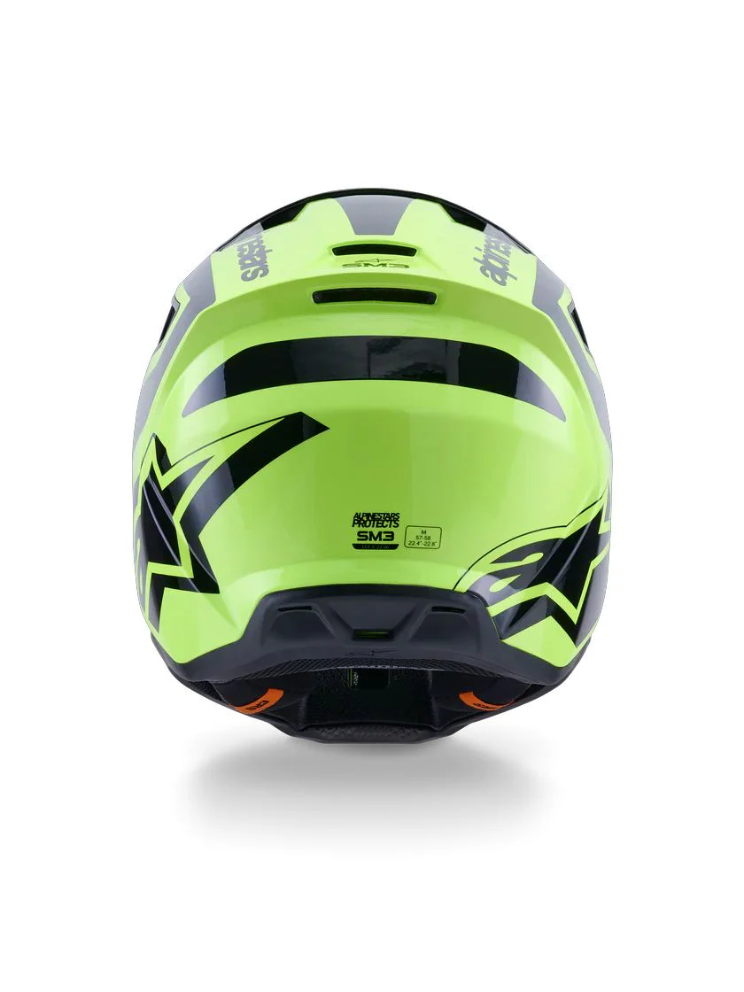 Alpinestars SM3 Heat Helmet - Yellow / Gloss / Black - Image 6