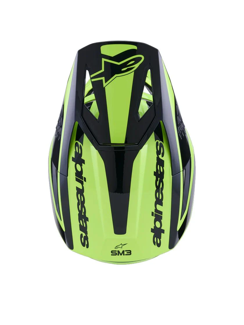 Alpinestars SM3 Heat Helmet - Yellow / Gloss / Black - Image 7