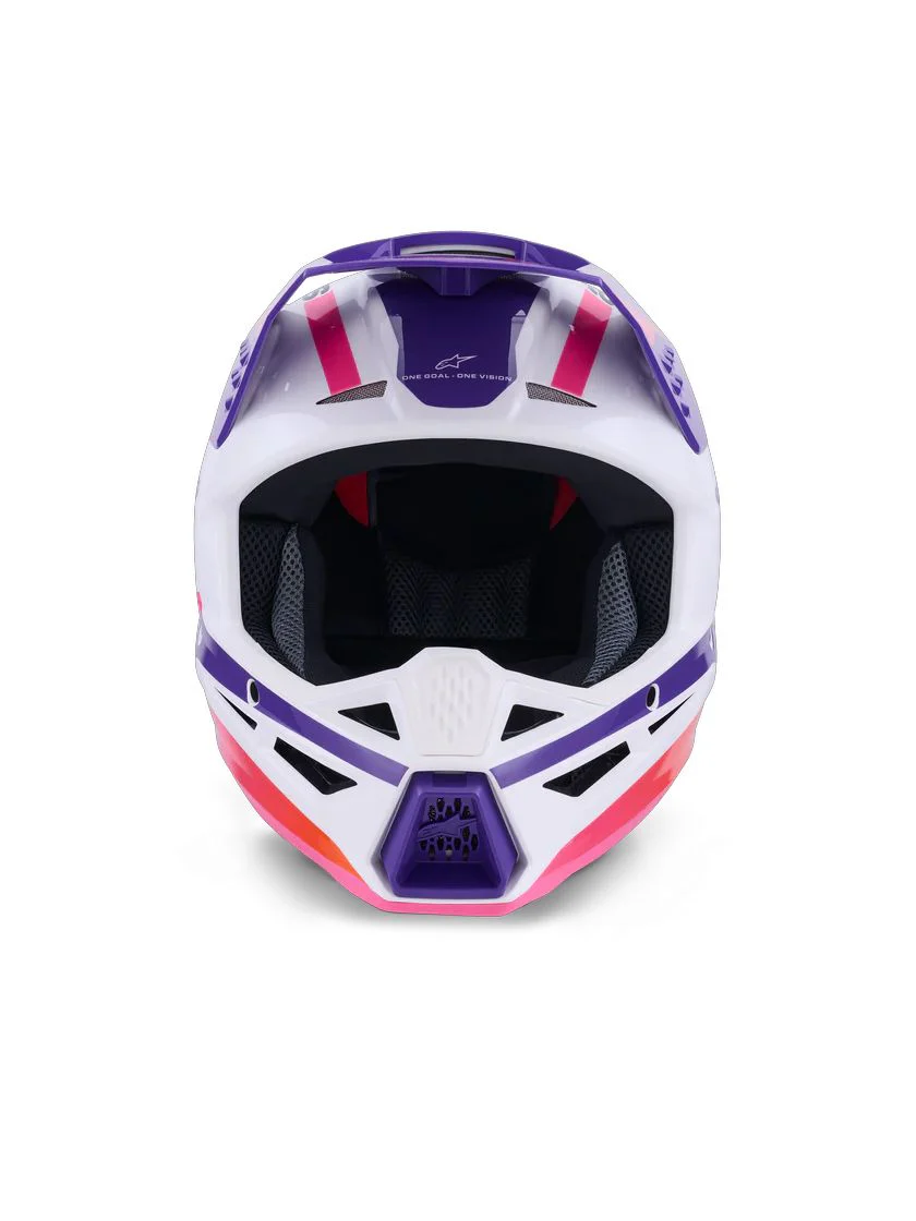 Alpinestars SM3 Heat Helmet - White / Purple / Pink - Image 3