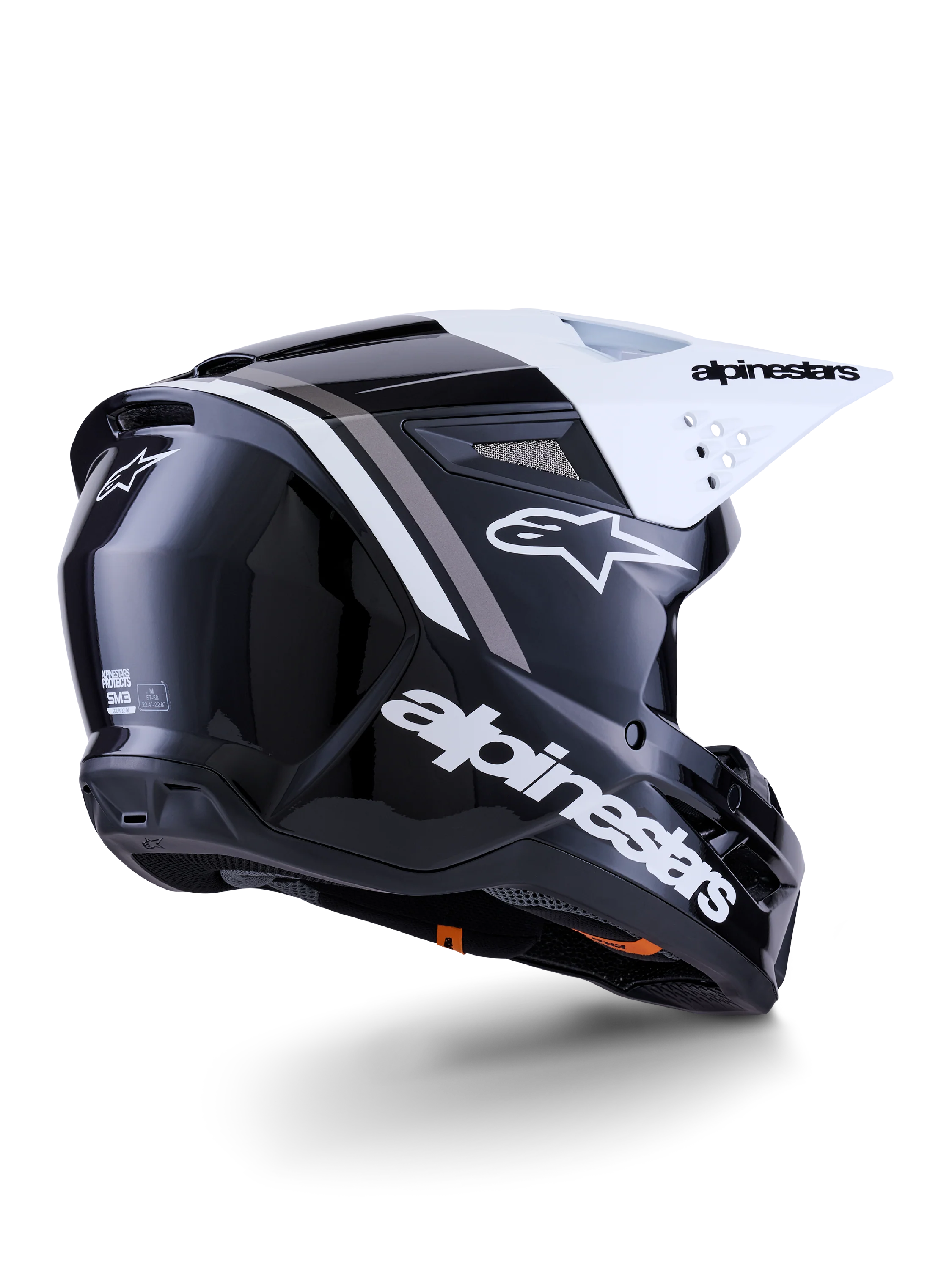 Alpinestars SM3 Radium Helmet - Black / White - Image 2