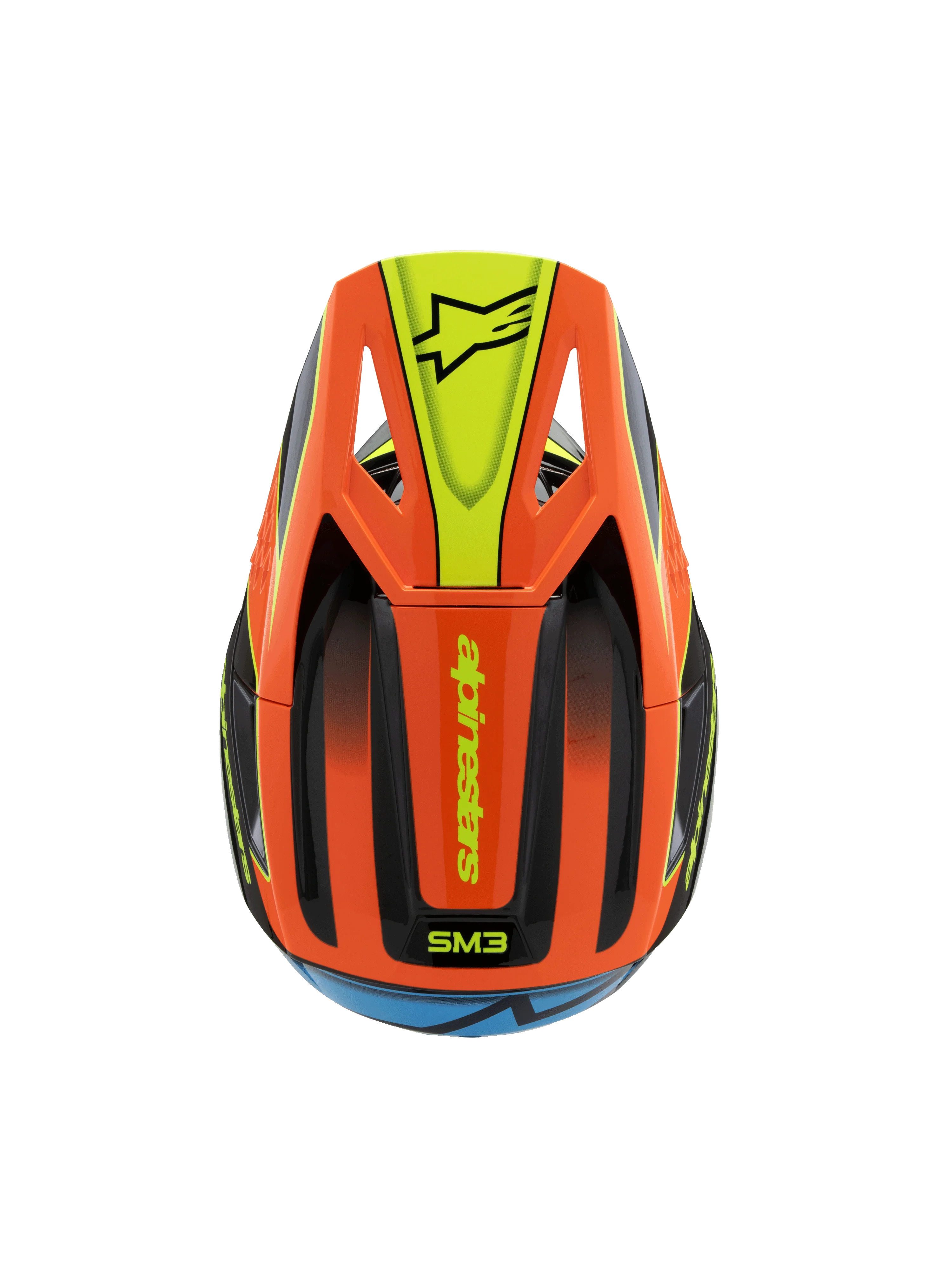 Alpinestars SM3 Youth Fray Helmet - Black / Orange / Yellow - Image 7