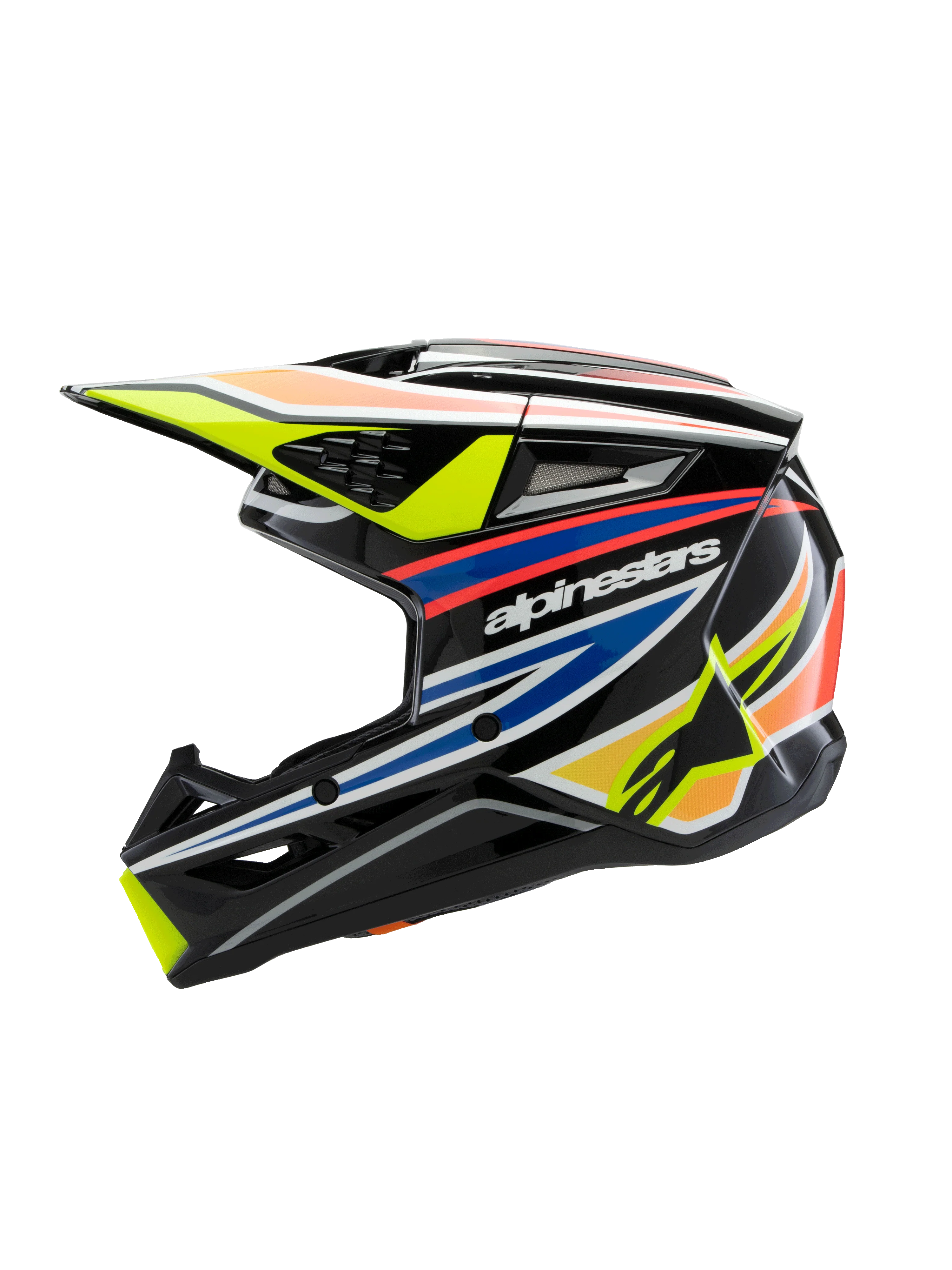 Alpinestars SM3 Youth Wurx Helmet - Black / Yellow / Blue - Image 4