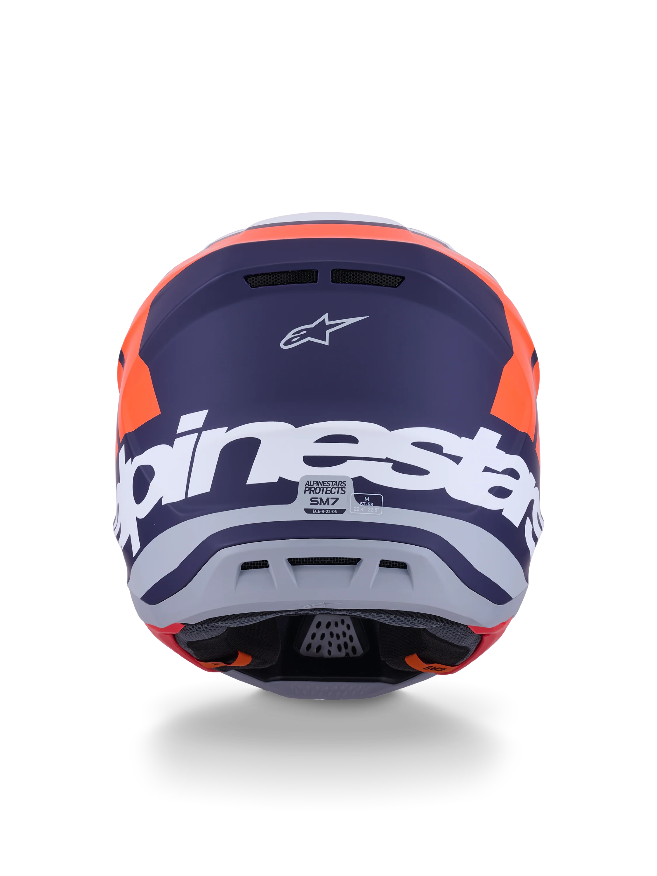 Alpinestars SM7 Core Helmet - Orange / Blue / White - Image 6