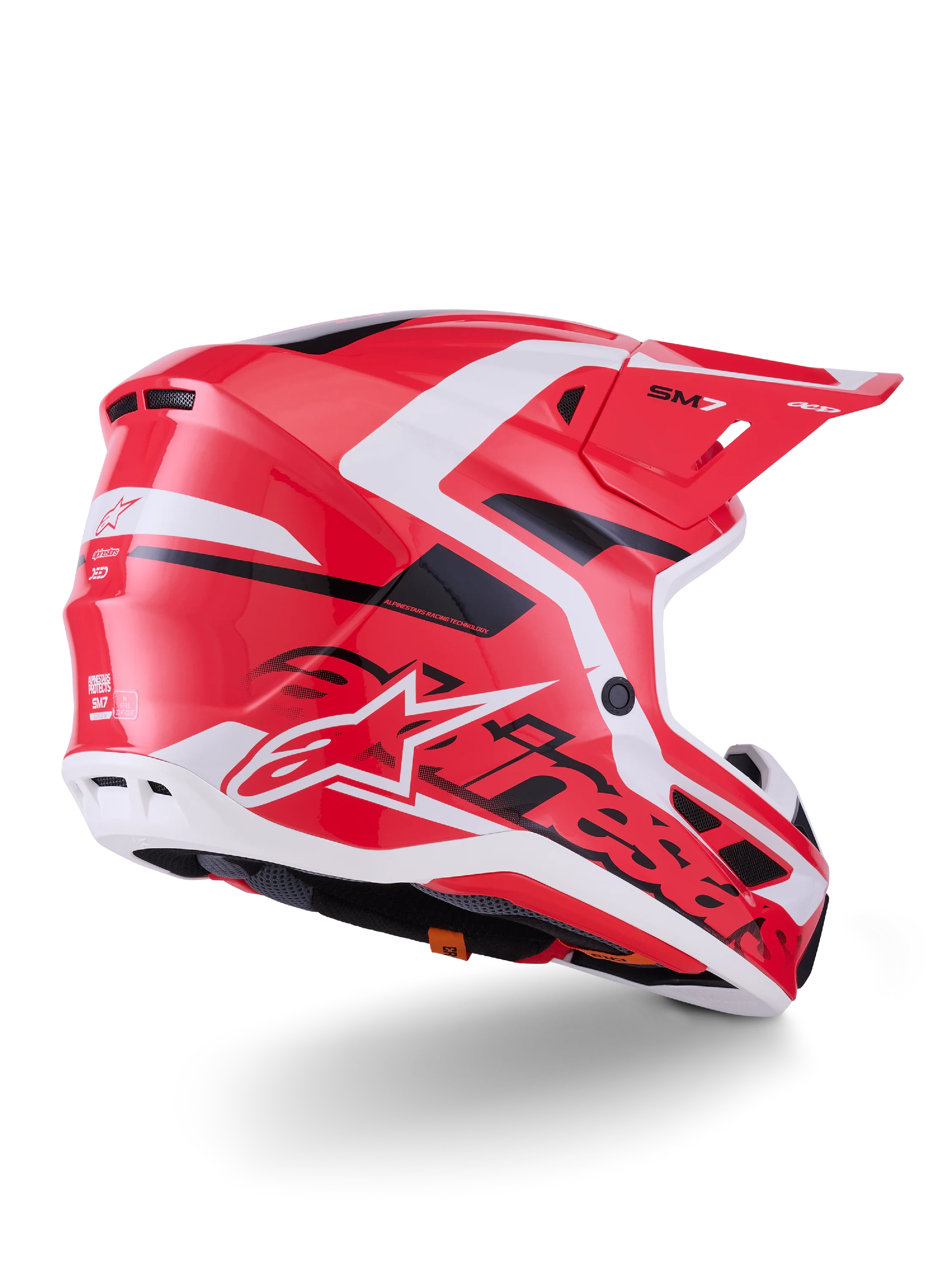 Alpinestars SM7 Deed Helmet - Red / Black - Image 2