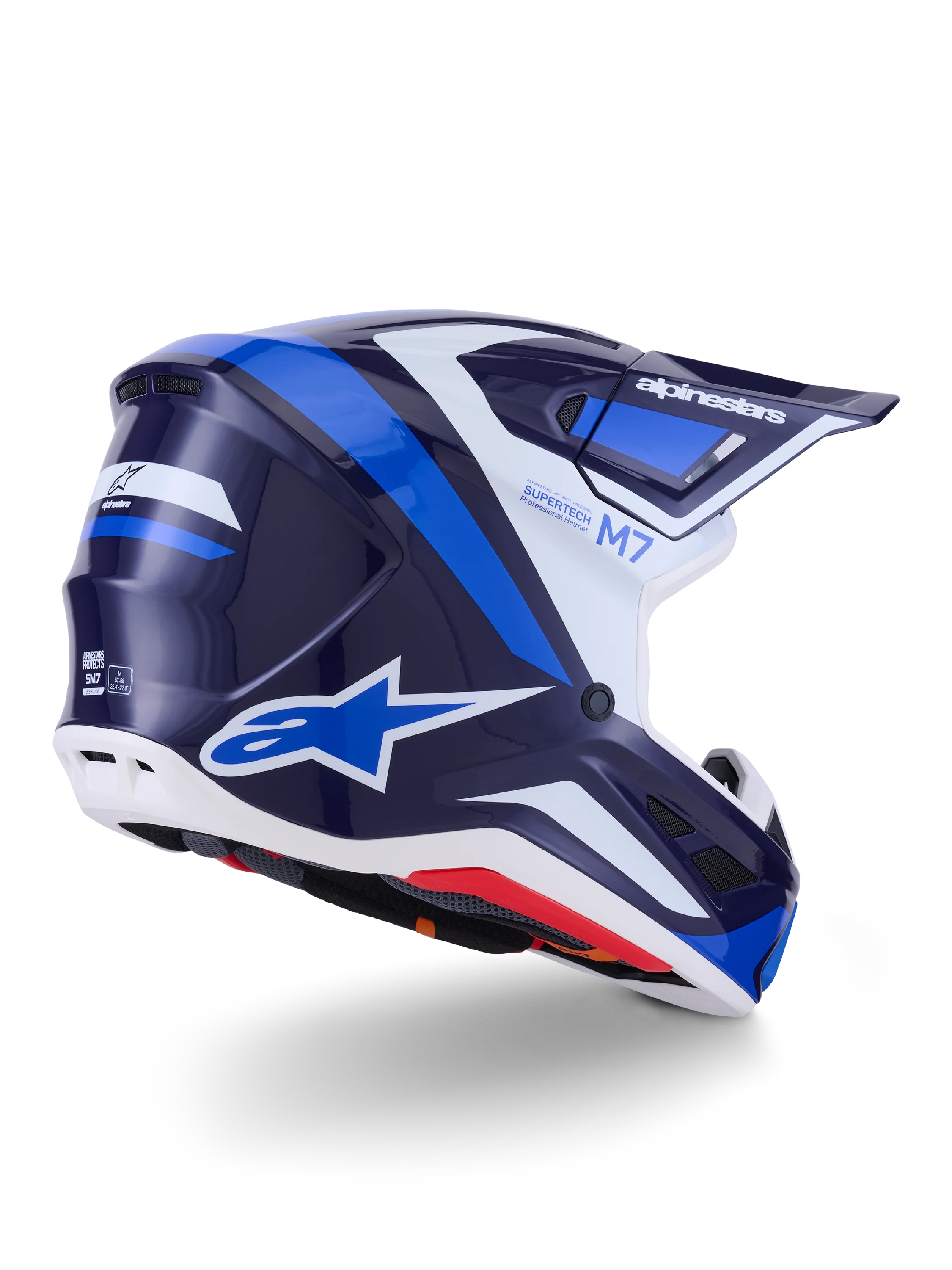 Alpinestars SM7 Rise Helmet - Blue / White - Image 2