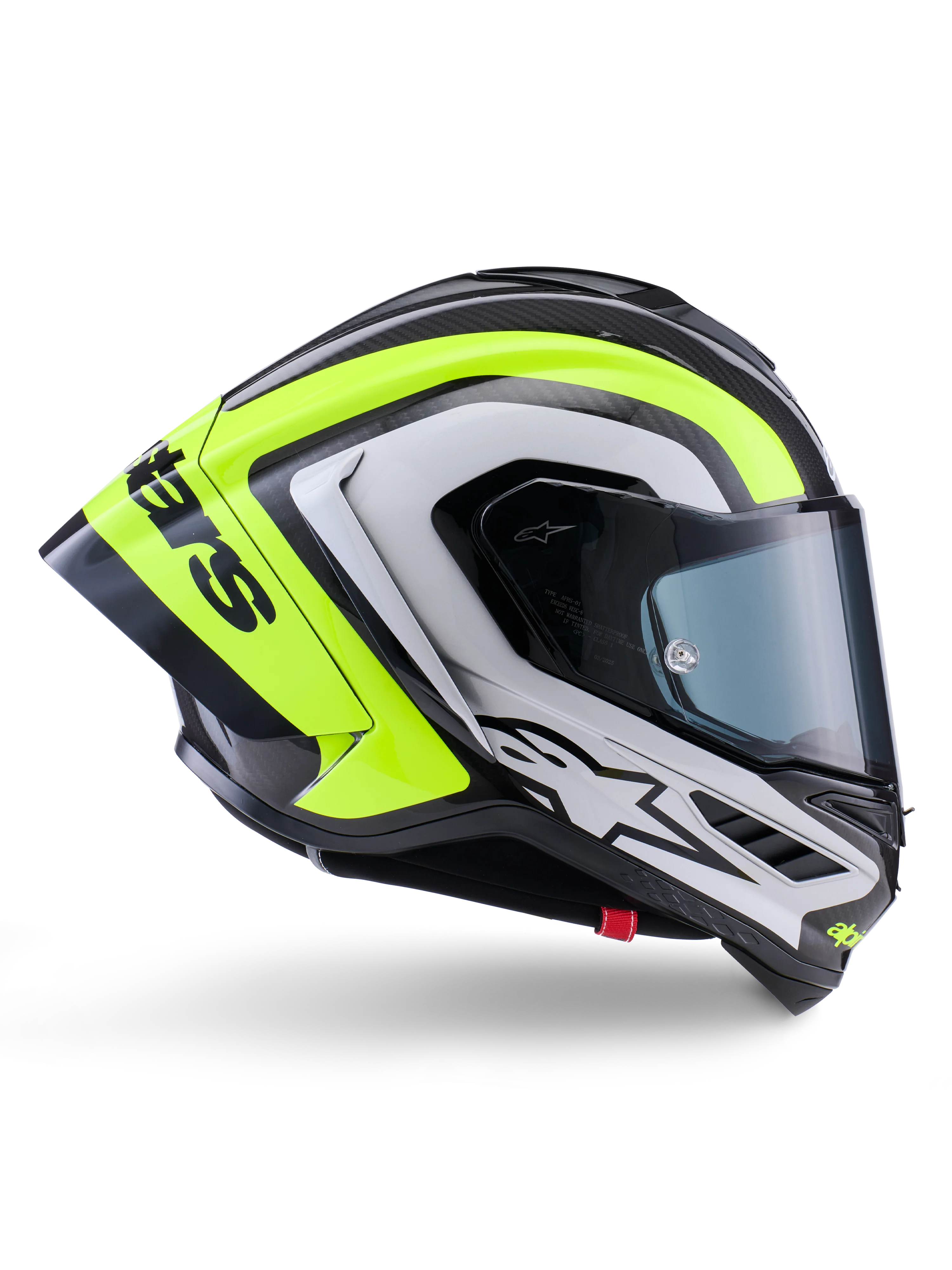 Alpinestars Supertech SR10 Arius Helmet - Black / Fluro Yellow - Image 2