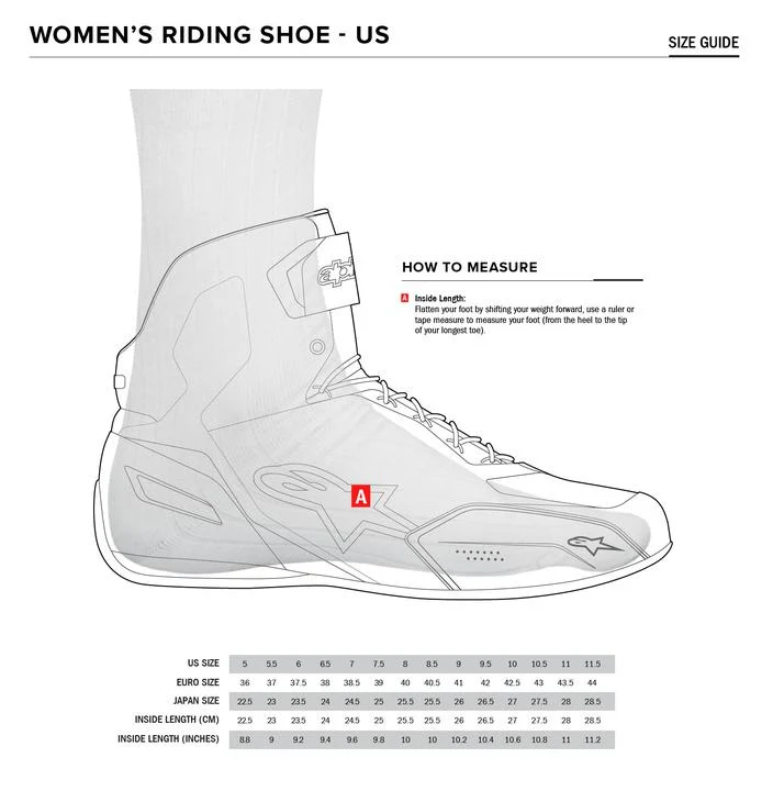 Alpinestars Stella Faster V3 Ride Shoe - Black / White - Image 2