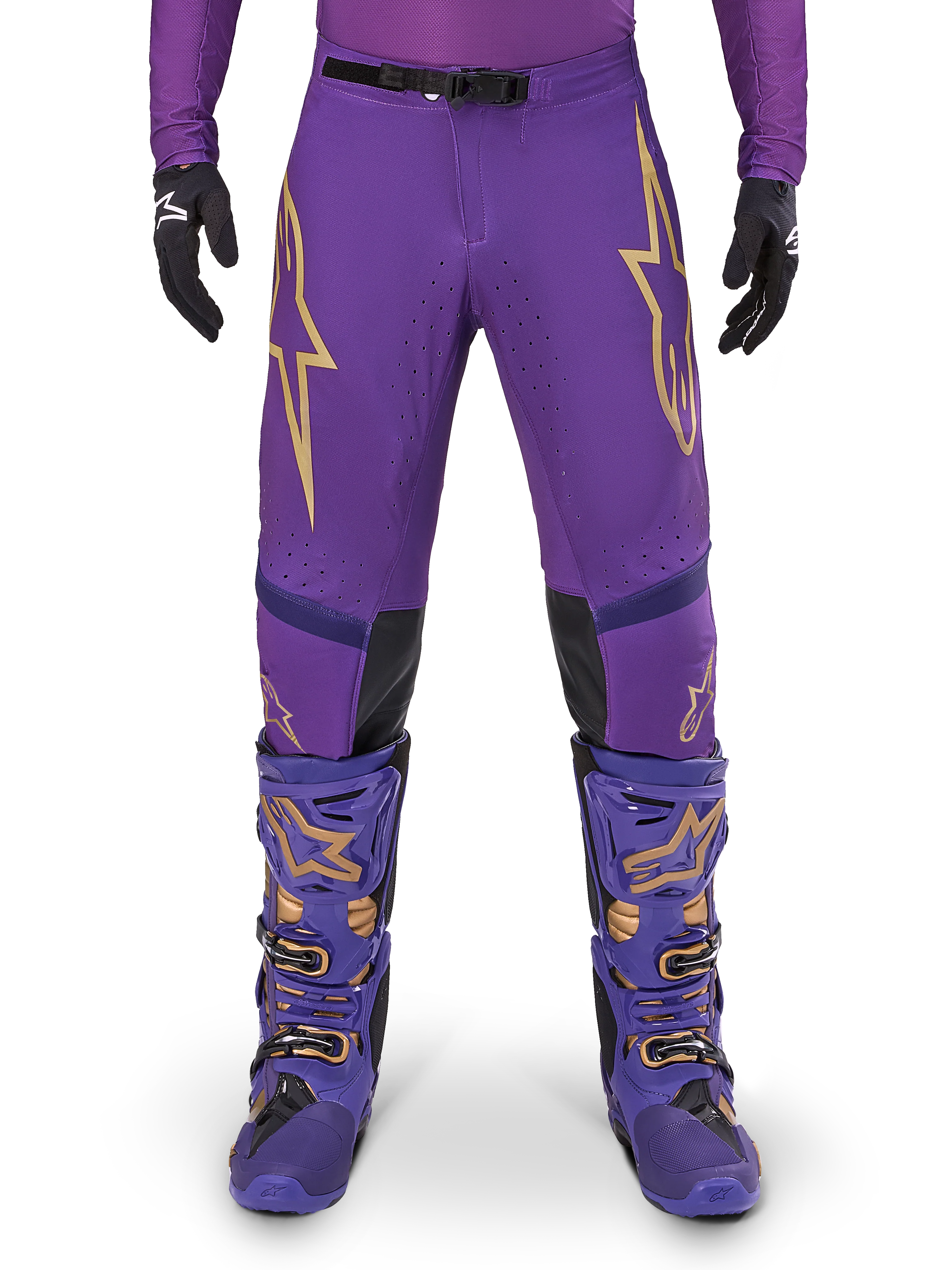 Alpinestars Supertech Pants Champ LE Ultraviolet - Gold / Black - Image 6
