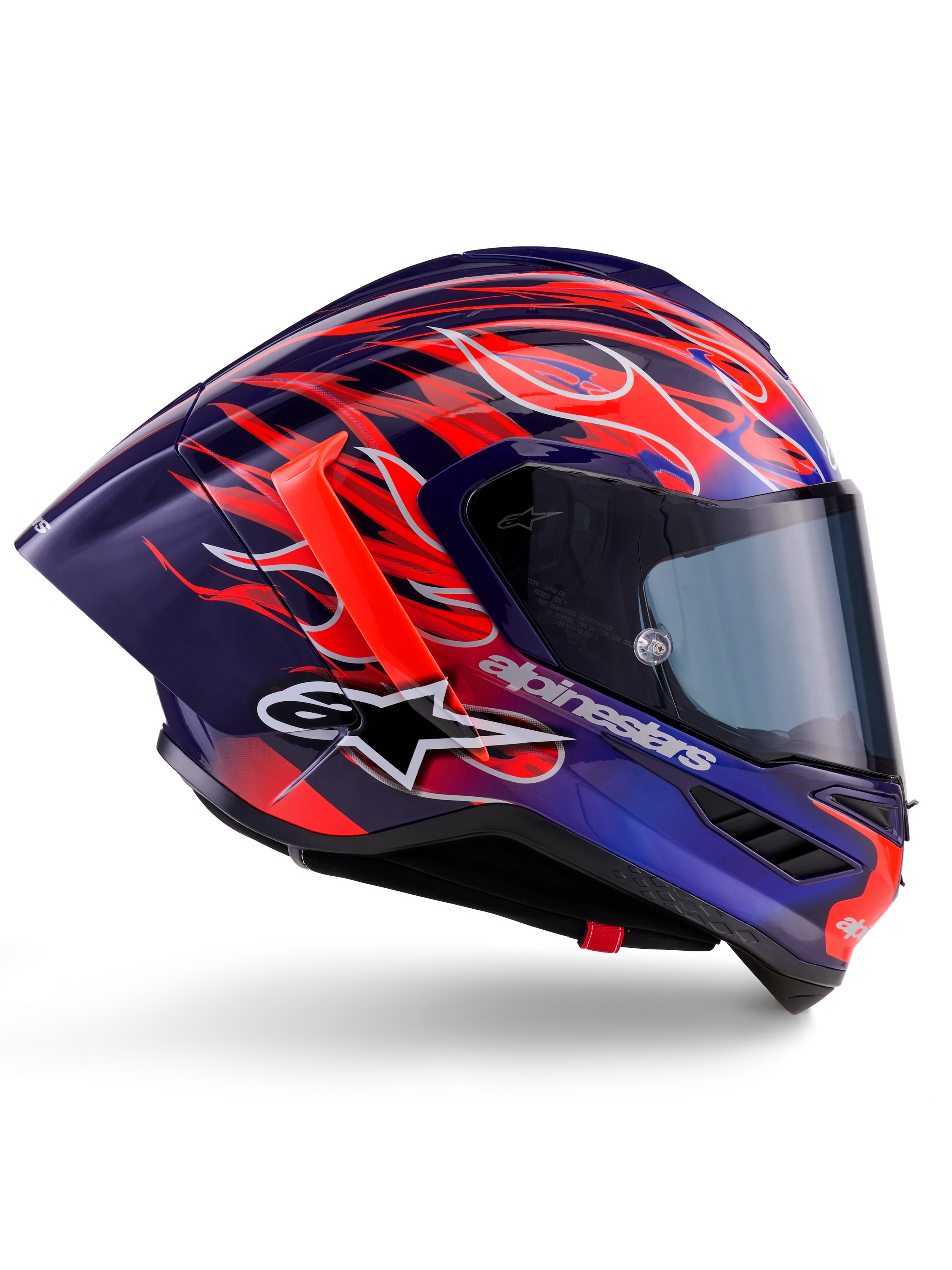 Alpinestars Supertech SR10 Helmet Limited Edition Flyte - Purple / Red - Image 2