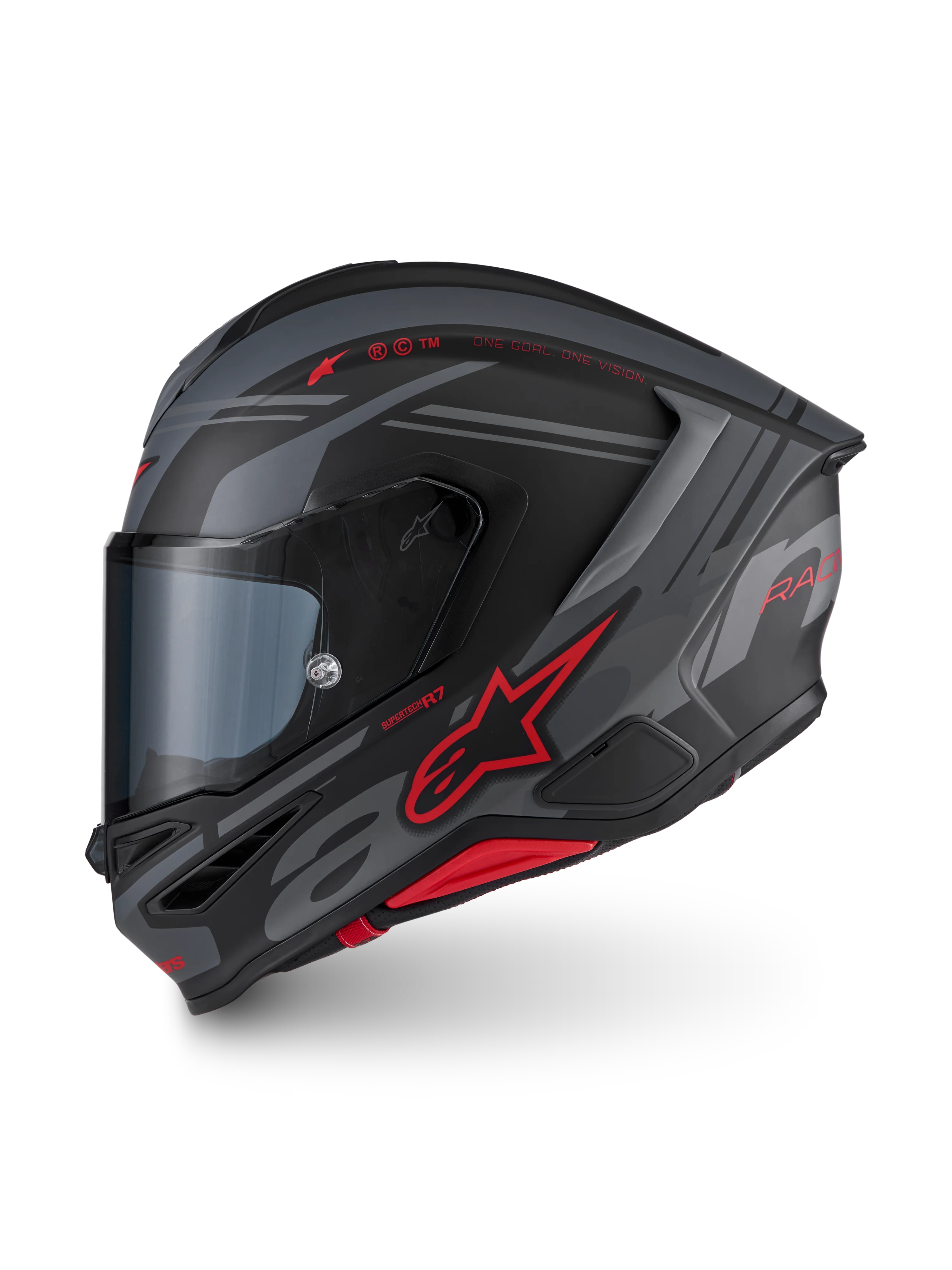 Alpinestars Supertech R7 A-Core Helmet - Black / Grey / Red - Image 5