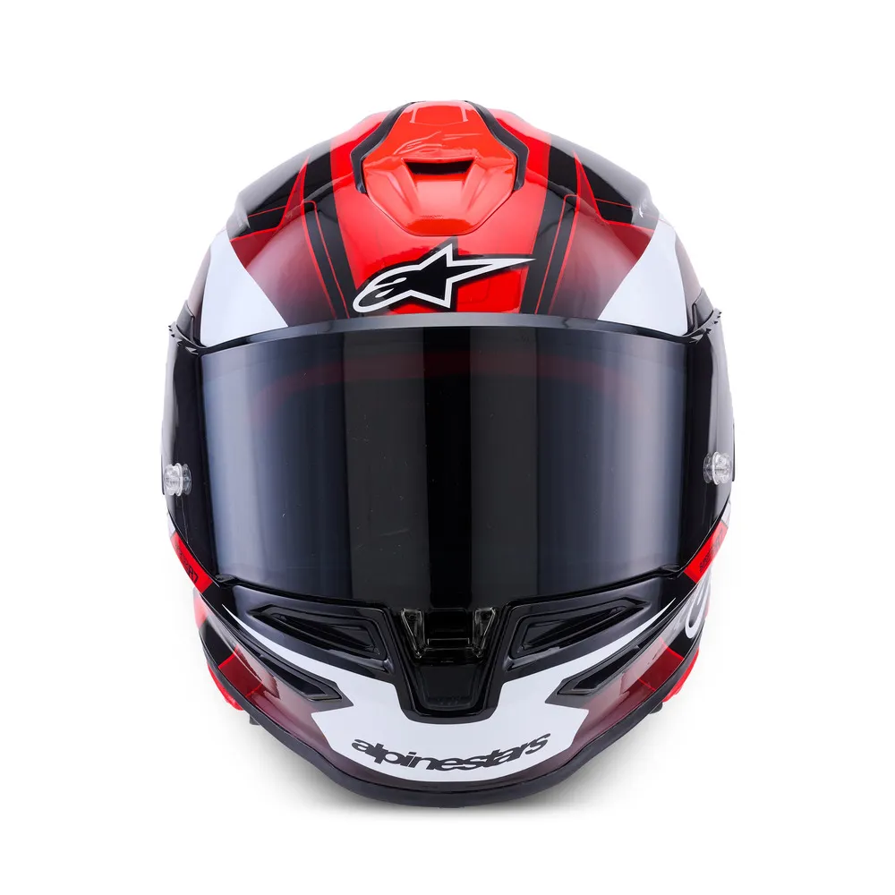Alpinestars Supertech R7 Kinetis Helmet - Black / White / Red - Image 6