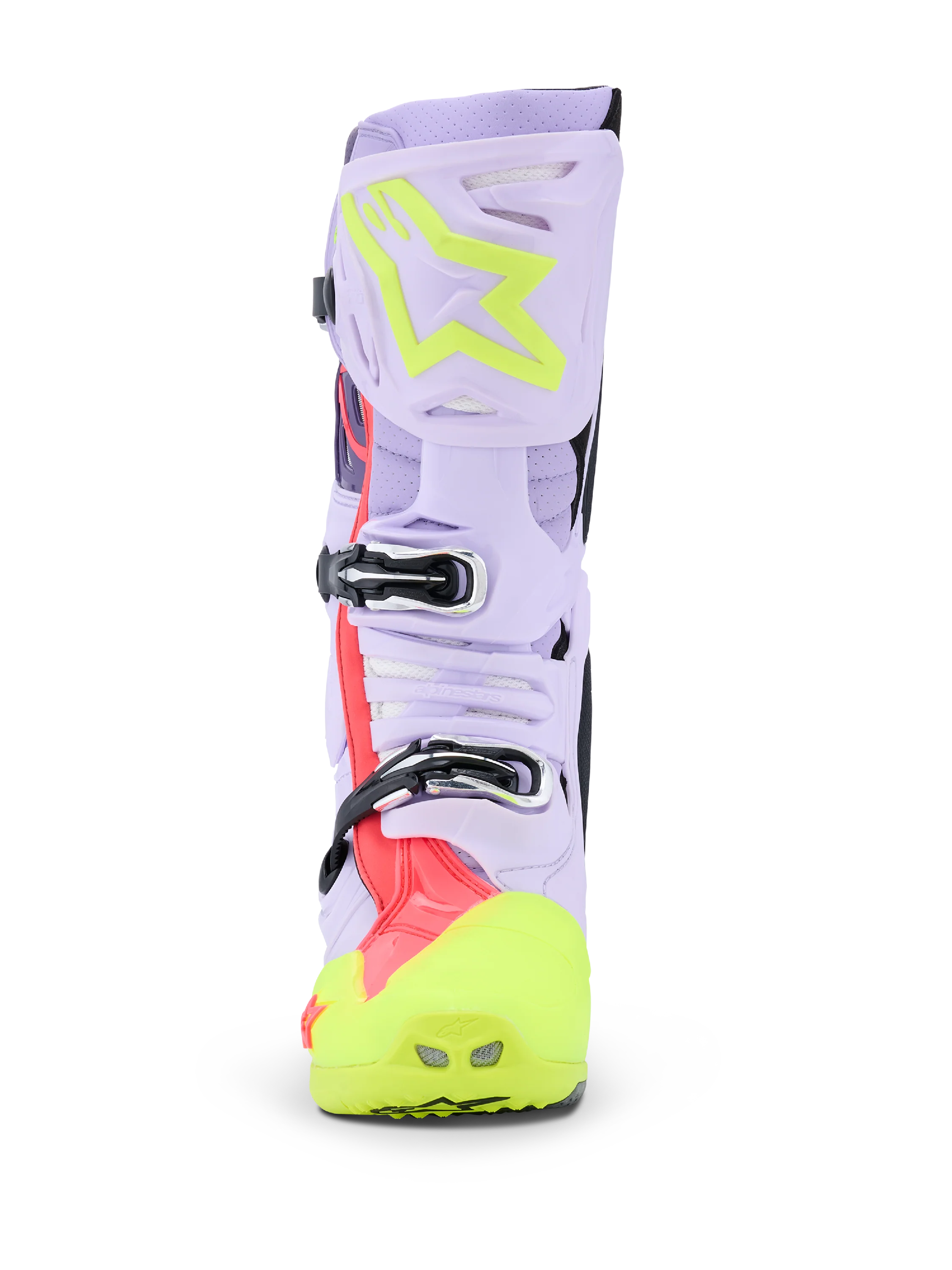 Alpinestars Tech 10 Supervented Boots - Purple / Yellow - Image 2