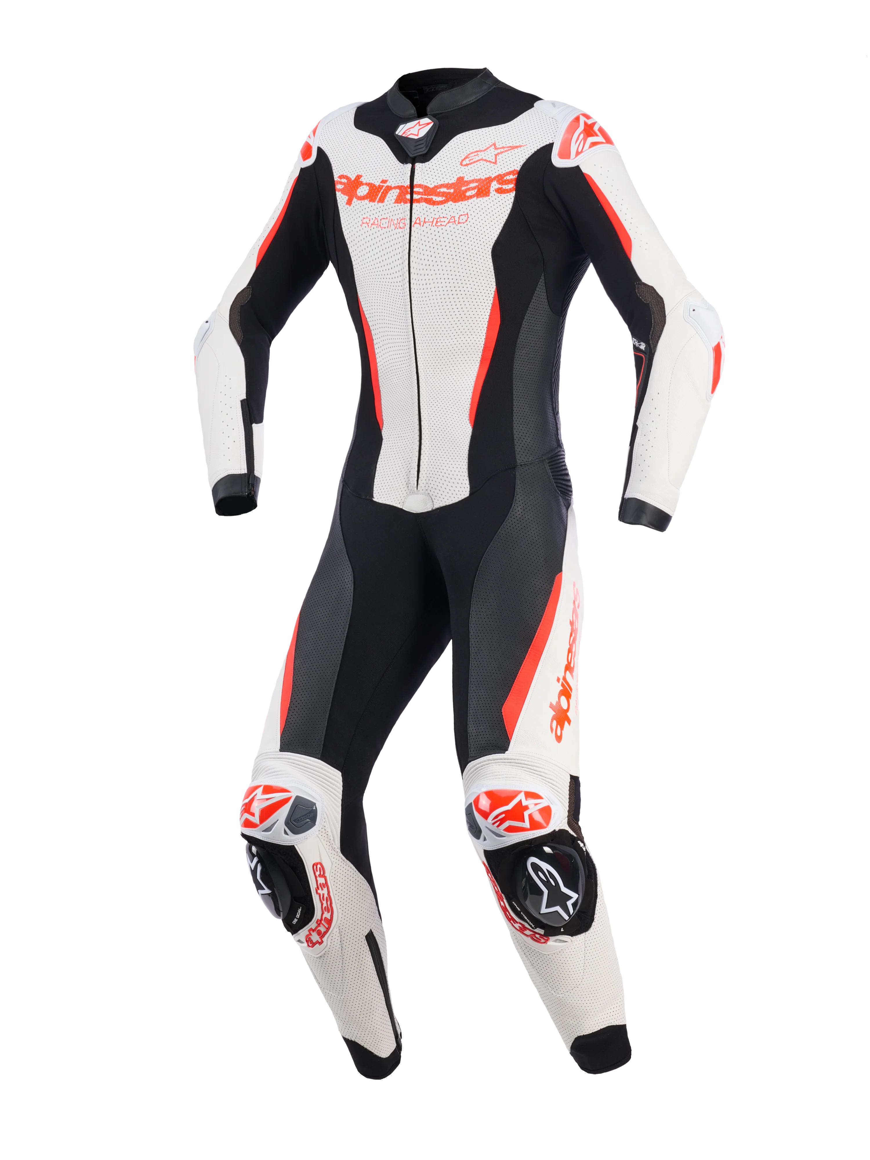 Alpinestars Women's GPR7 1 Piece Leather Suit - White / Black / Red