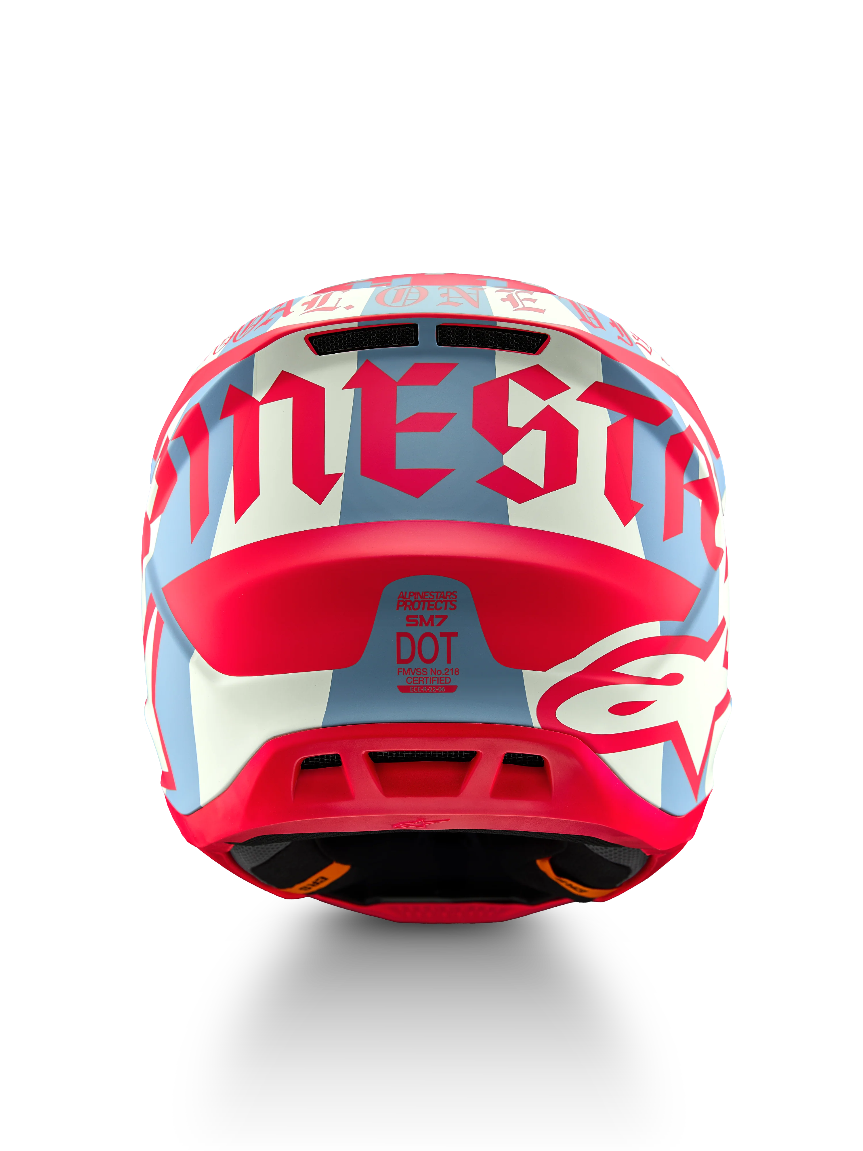 Alpinestars SM7 Beast Coast Limited Edition Helmet - Black / Orange - Image 6