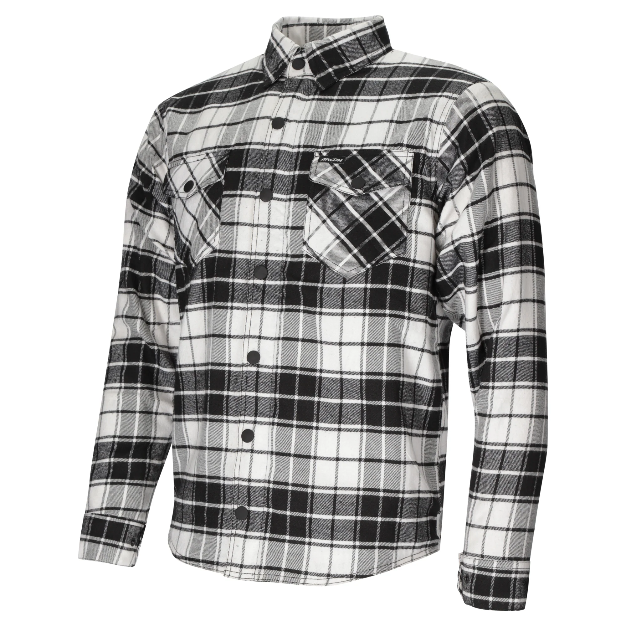 Argon Hatchet Kevlar Armoured Flannel Shirt - Black / White