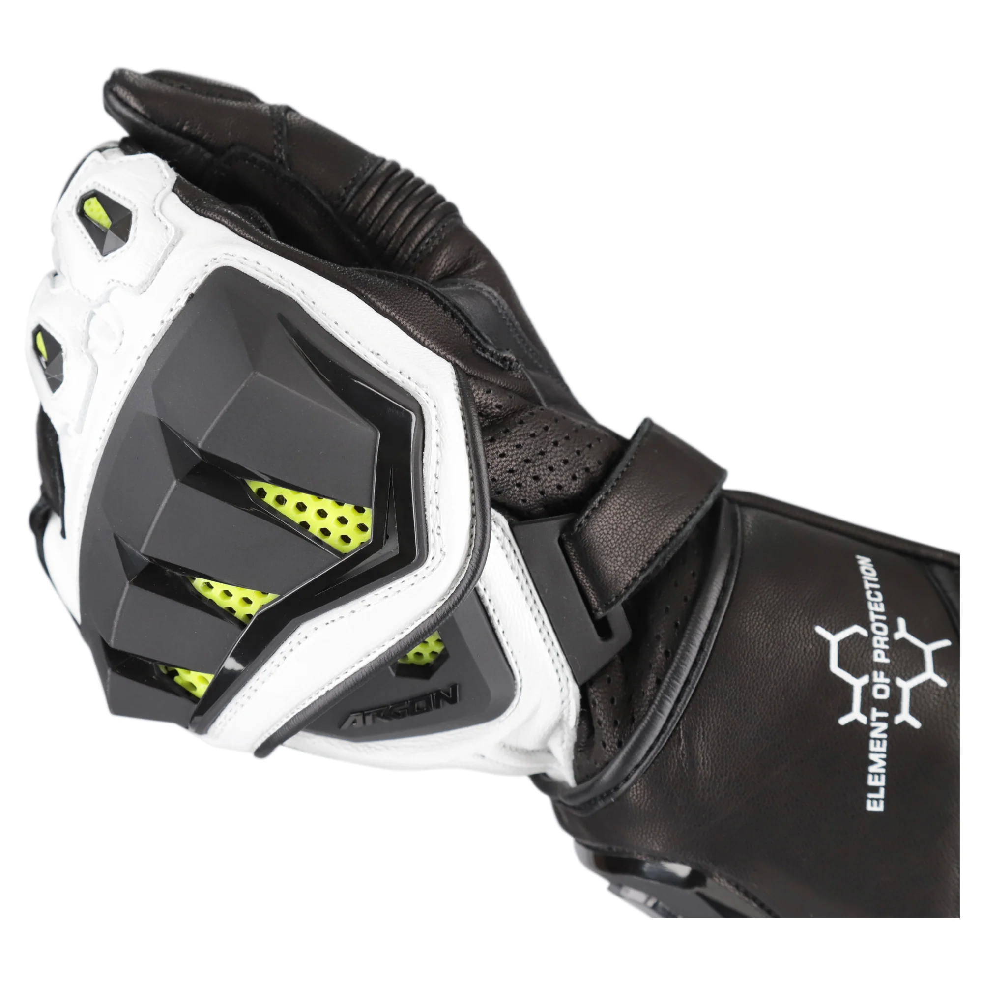 Argon Mission 2 Gloves - Black / White / Yellow - Image 4