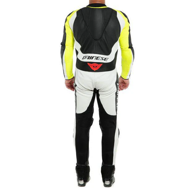 Dainese Assen 2 1-Piece Perforated Suit - Black / White Fluro Yellow - Image 3