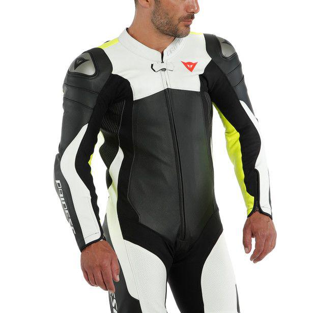 Dainese Assen 2 1-Piece Perforated Suit - Black / White Fluro Yellow - Image 4