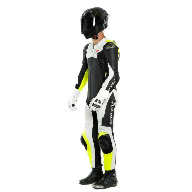 Dainese Assen 2 1-Piece Perforated Suit - Black / White Fluro Yellow - Image 5