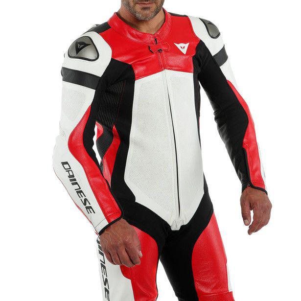 Dainese Assen 2 1-Piece Perforated Suit - White / Red / Black - Image 3