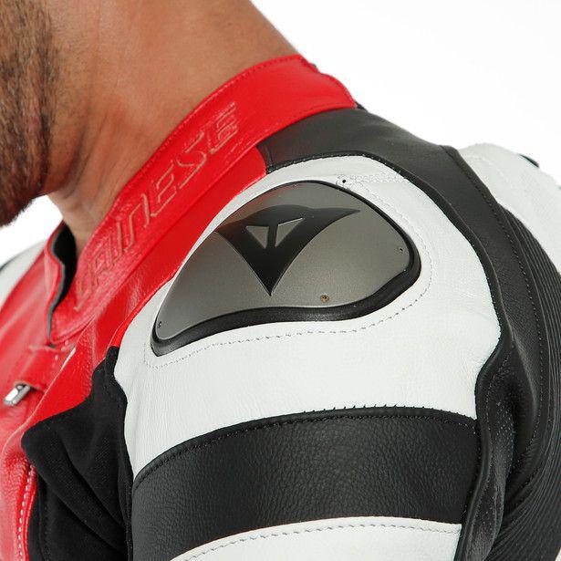 Dainese Assen 2 1-Piece Perforated Suit - White / Red / Black - Image 8