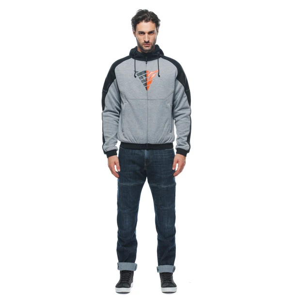 Dainese Daemon-X Safety Zip-Up Hoodie - Black / Grey - Image 3