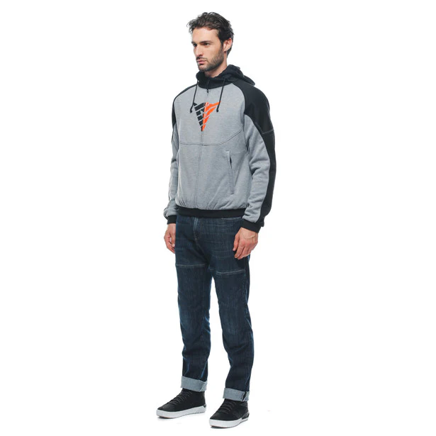 Dainese Daemon-X Safety Zip-Up Hoodie - Black / Grey - Image 4