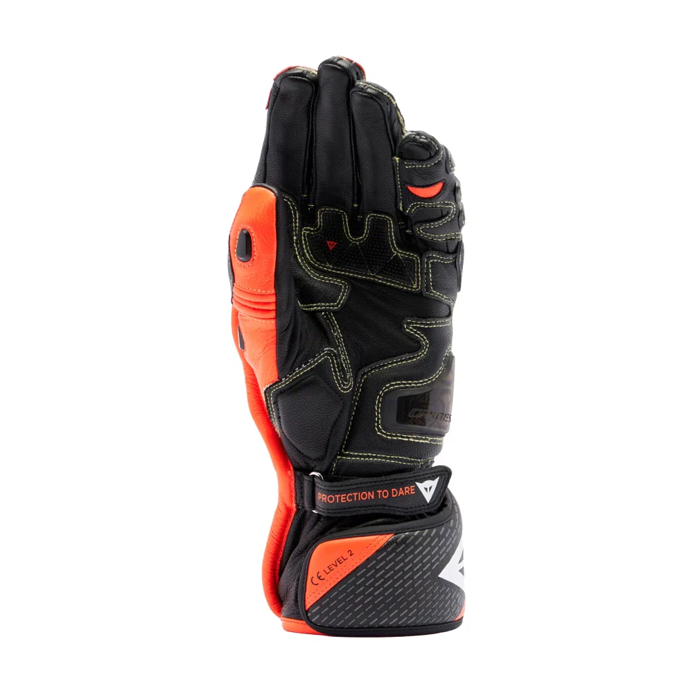 Dainese Full Metal 7 Gloves - Black / Red Fluro - Image 3