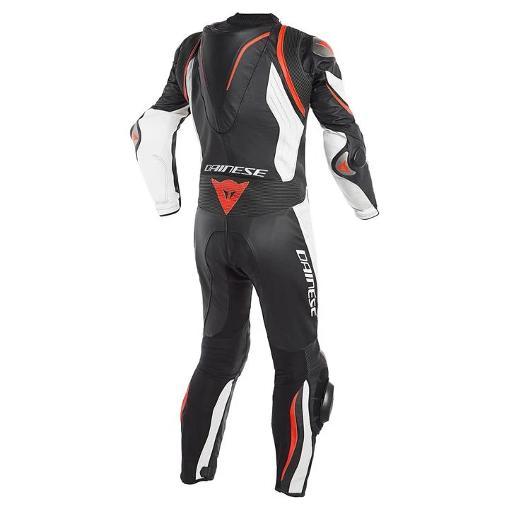 Dainese Kyalami 1-Piece Perforated Suit - Black / White Fluro Red - Image 2