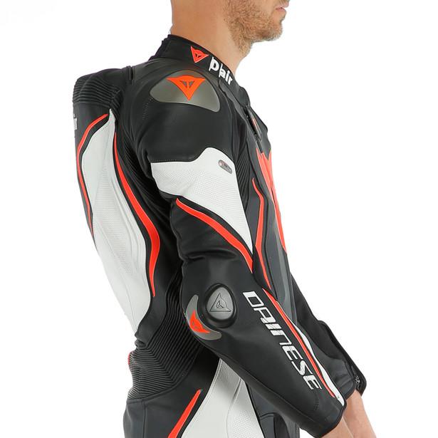 Dainese Misano 2 D-Air 1-Piece Perforated Airbag Suit - Black / White - Image 4