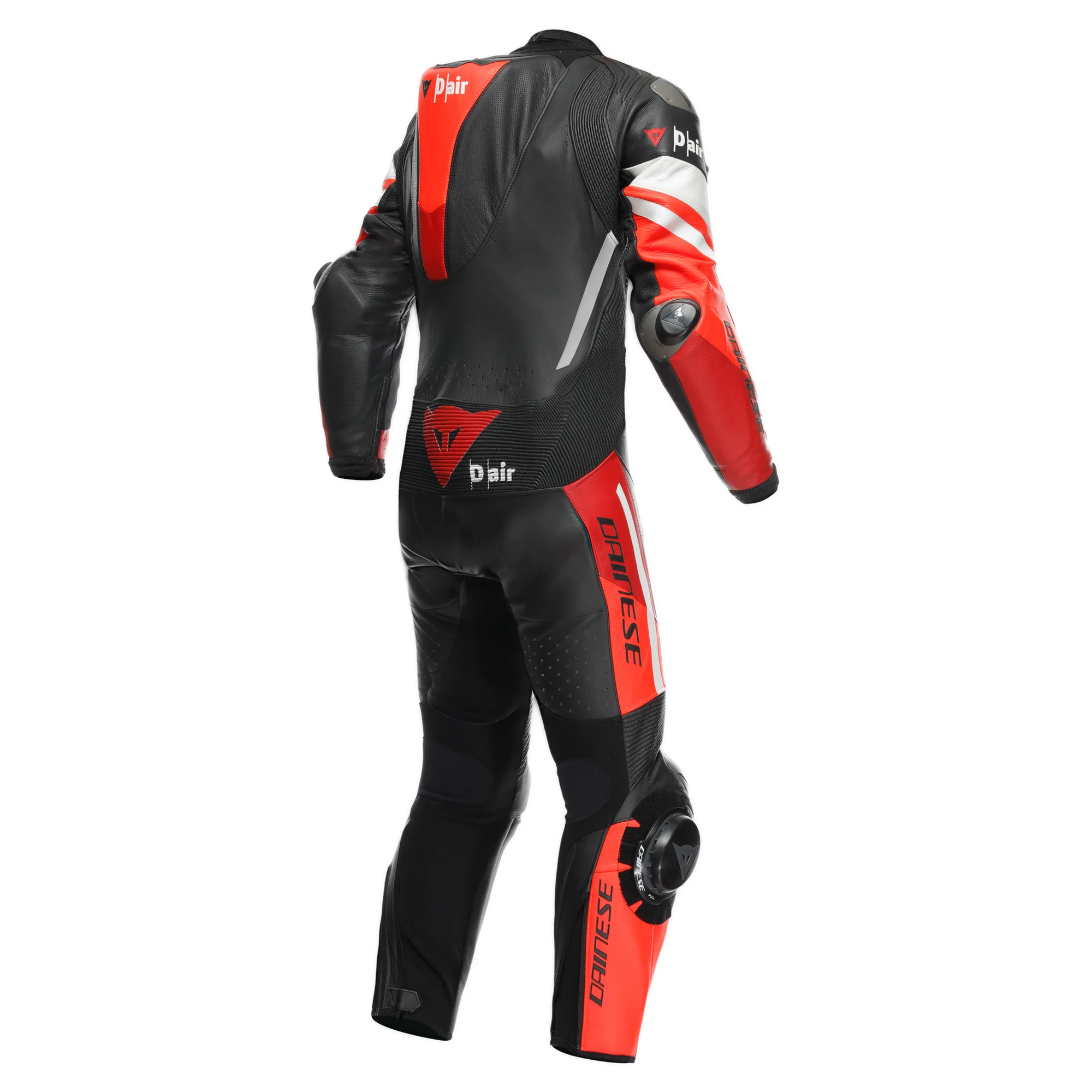 Dainese Misano 3 D-Air 1-Piece Perforated Airbag Suit - Black / Red - Image 2