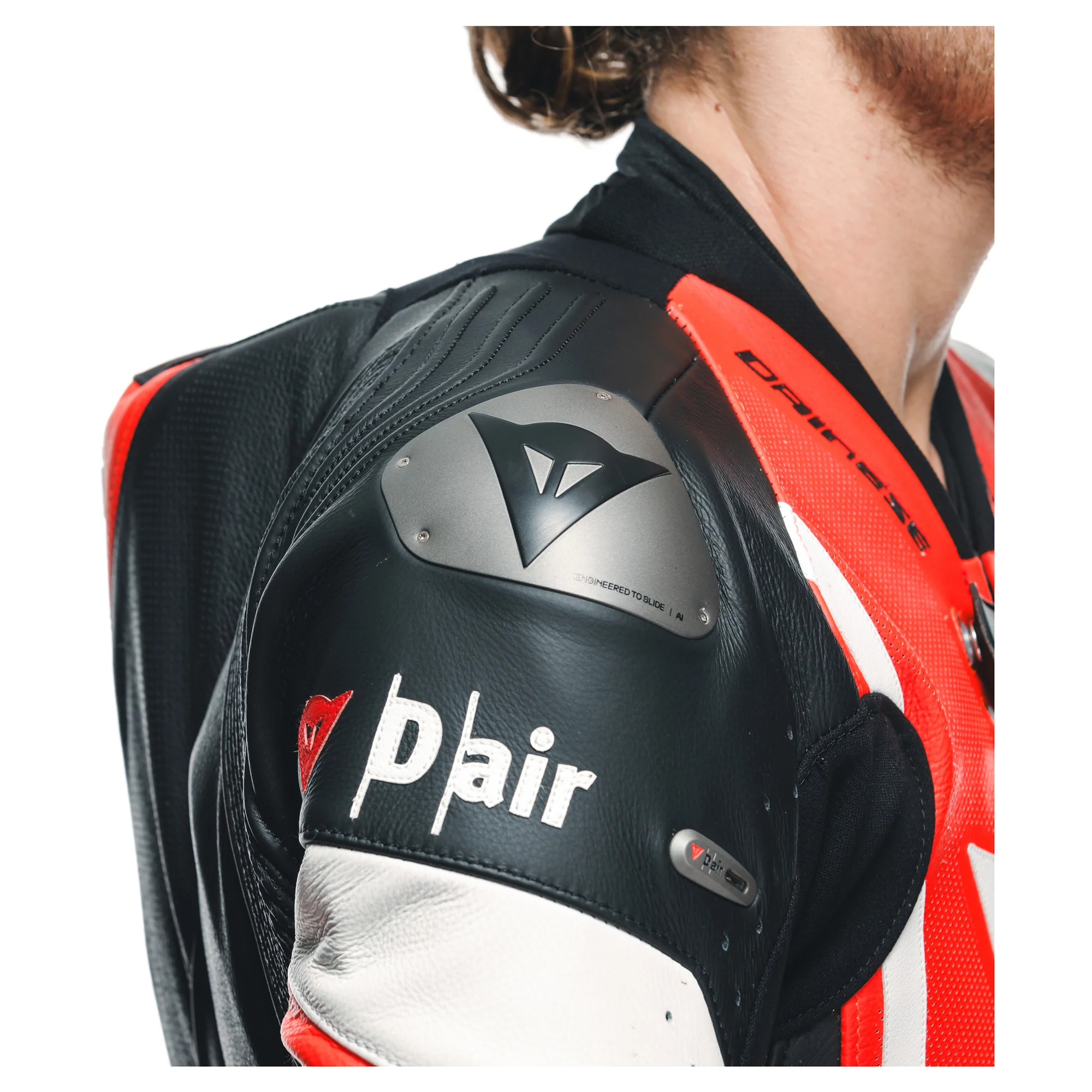 Dainese Misano 3 D-Air 1-Piece Perforated Airbag Suit - Black / Red - Image 5